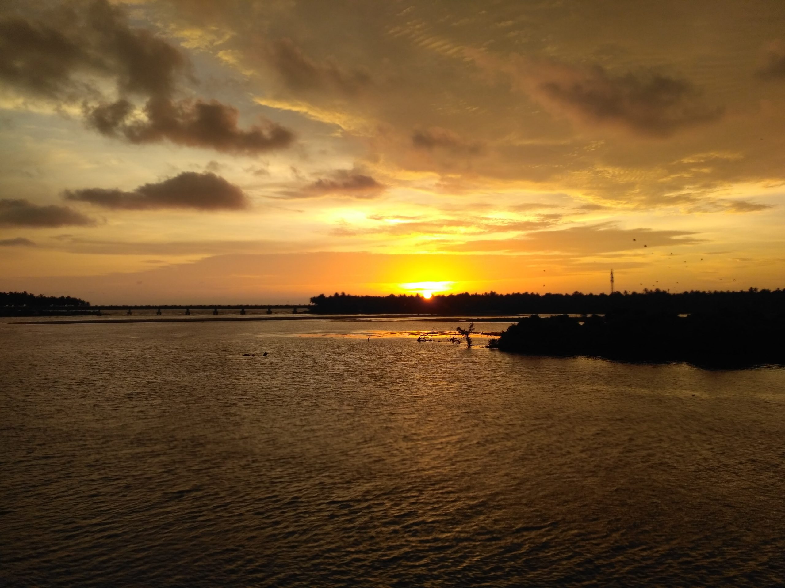 sunset at the river