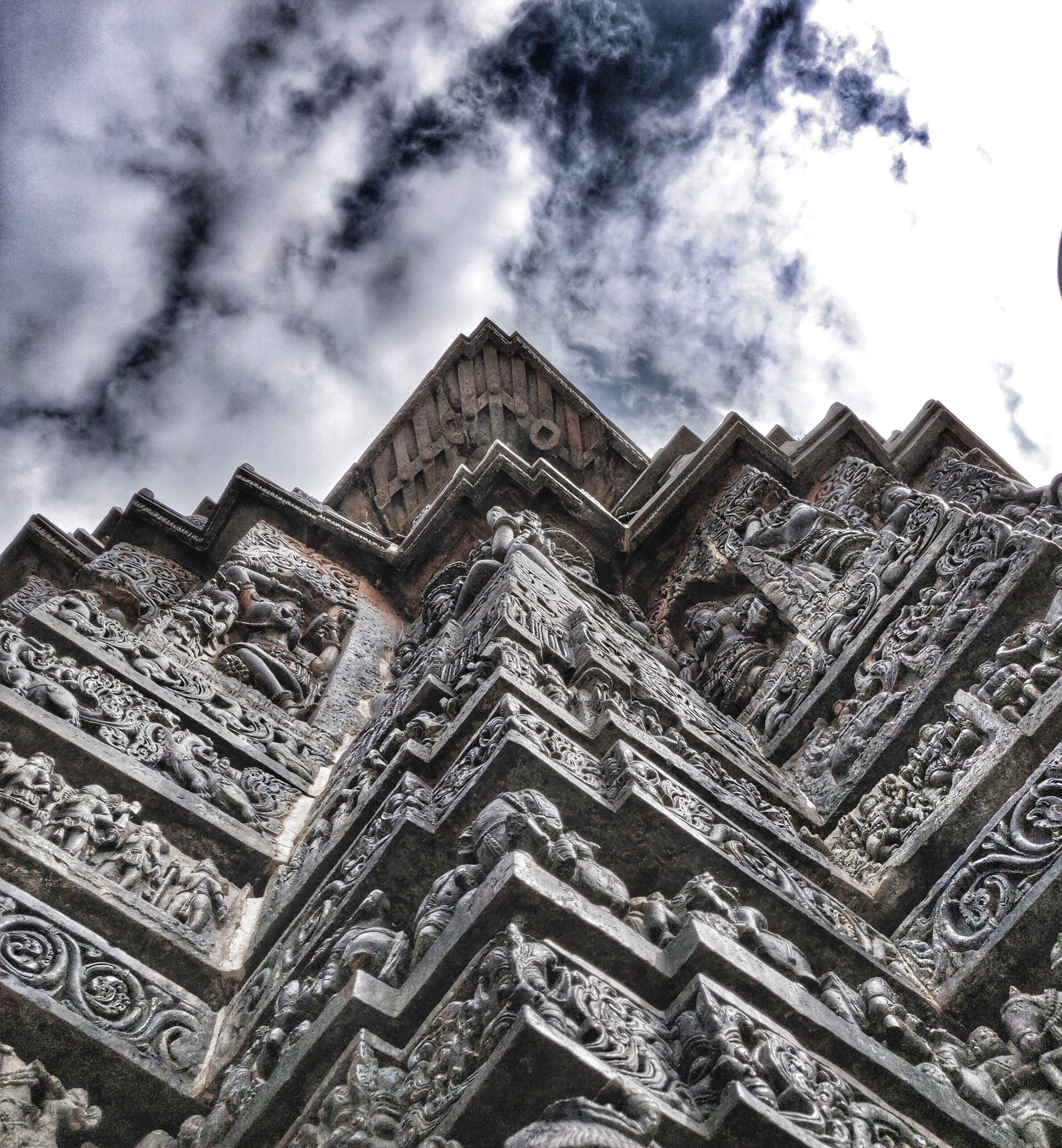 low angle shot of temple