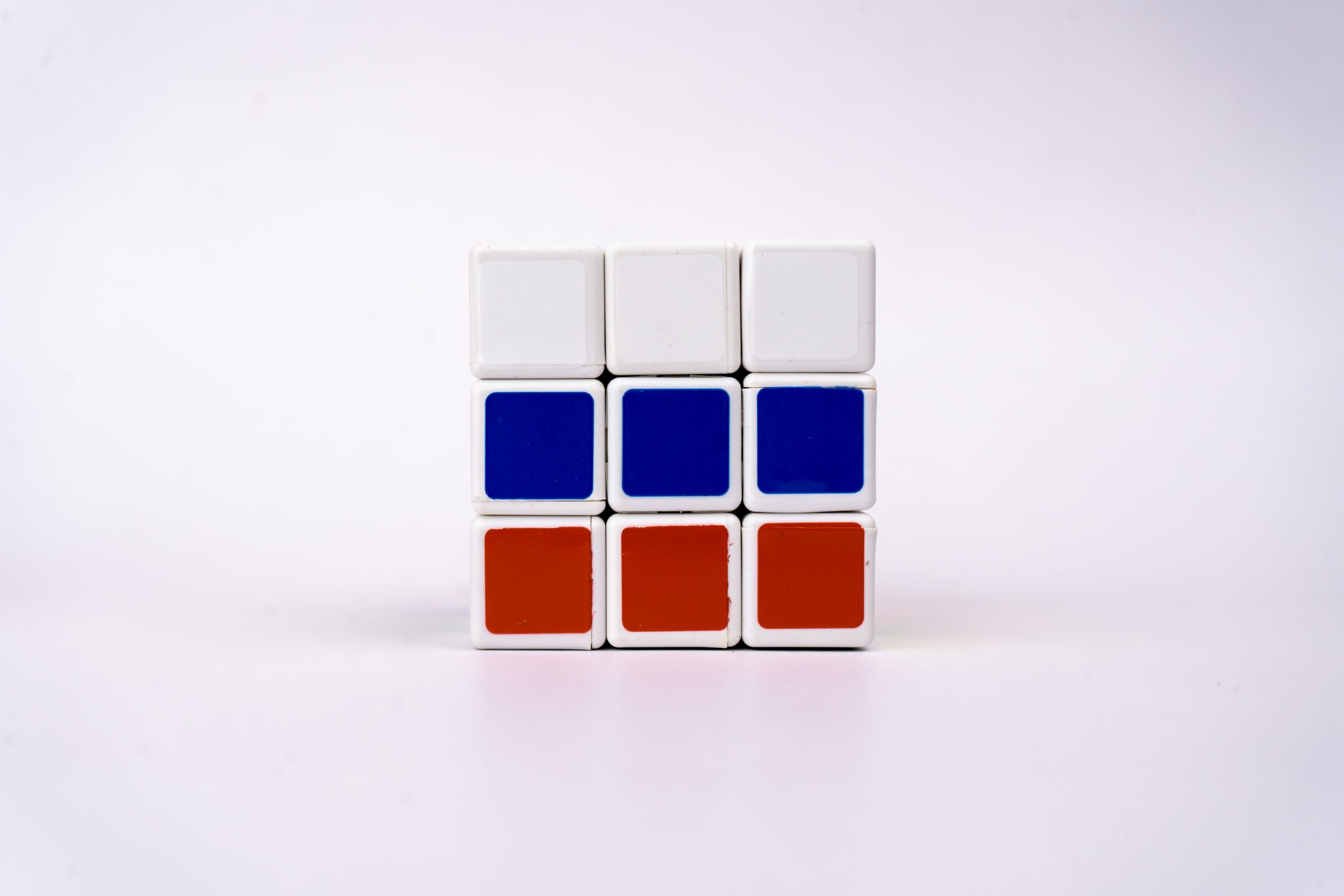 Russian Flag on Rubik Cube