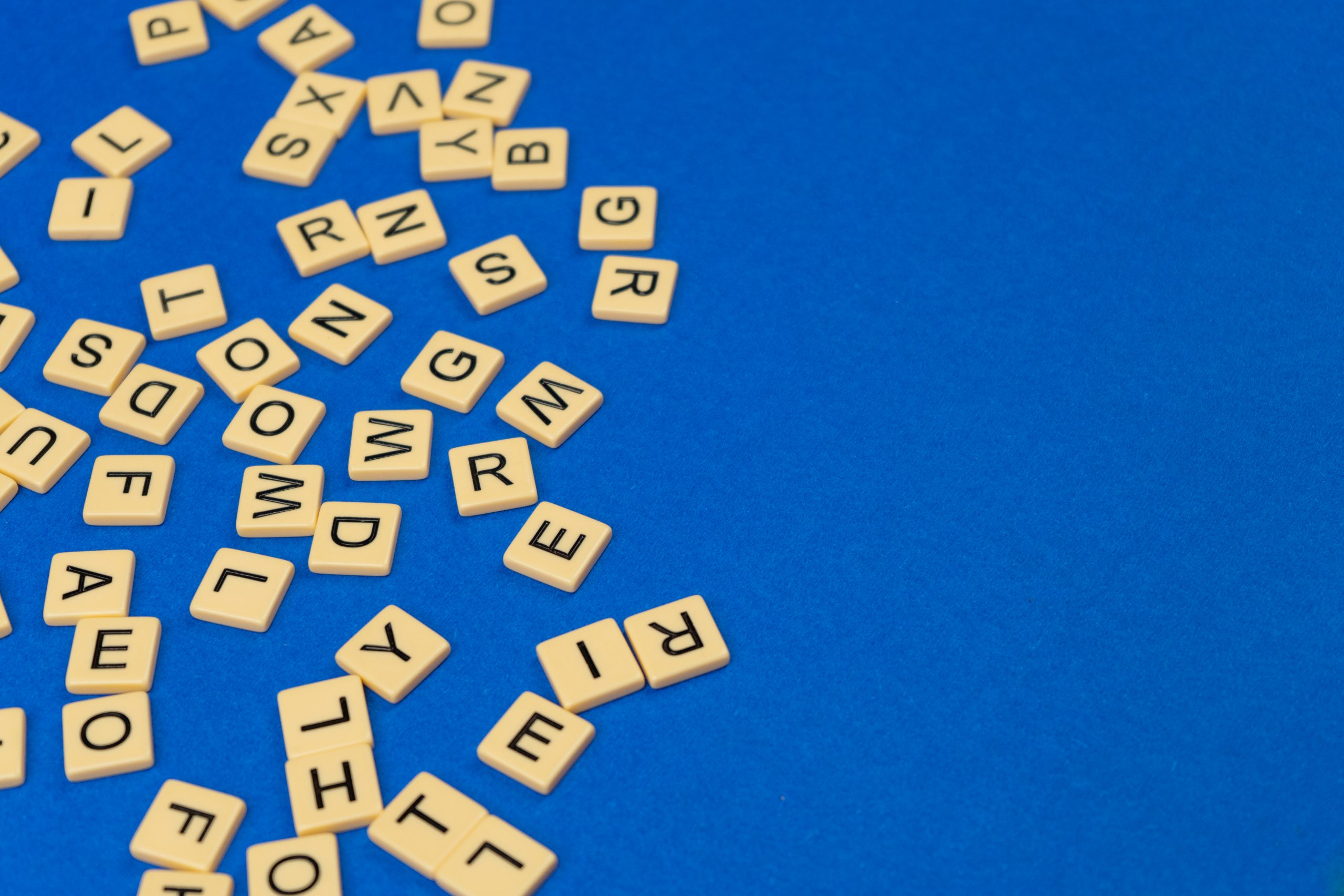 Scrabble top view