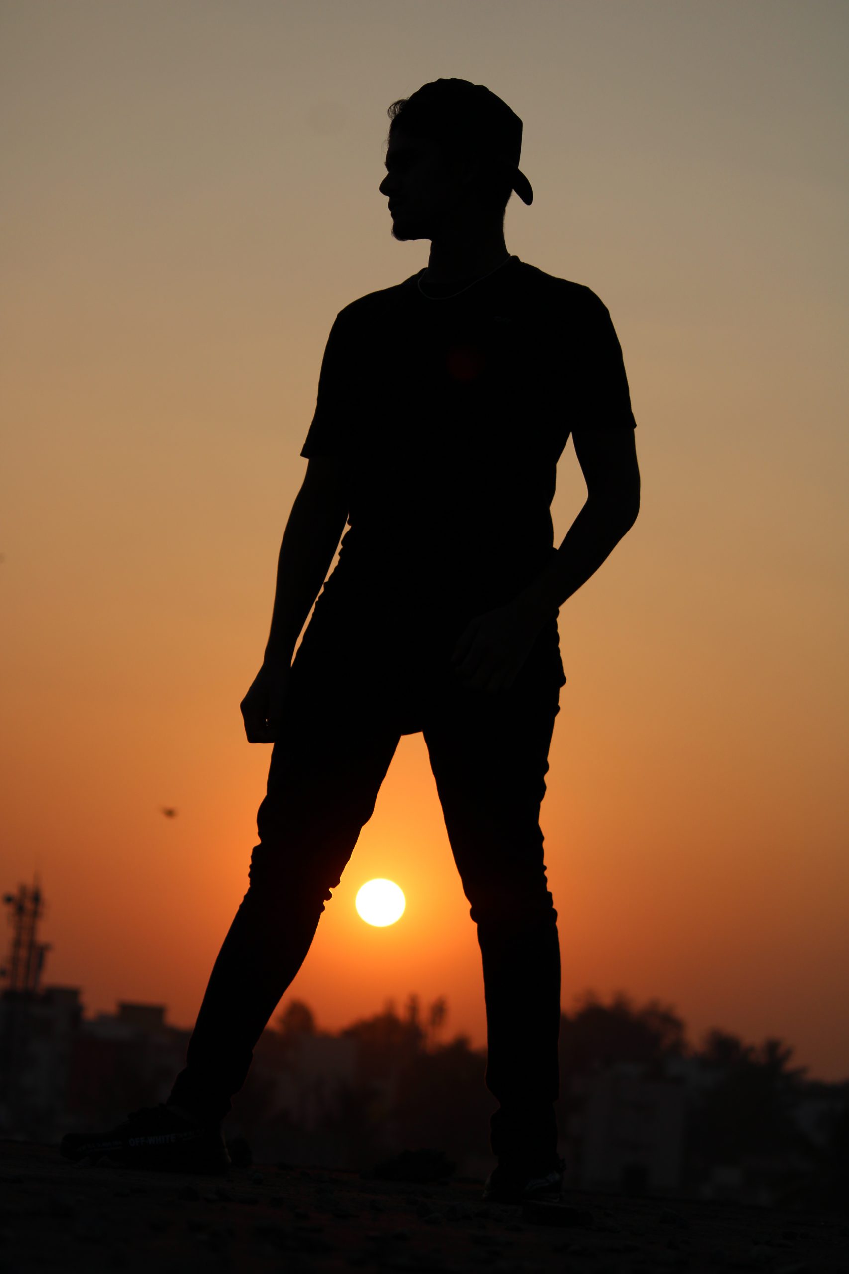 Silhouette of a Young Man