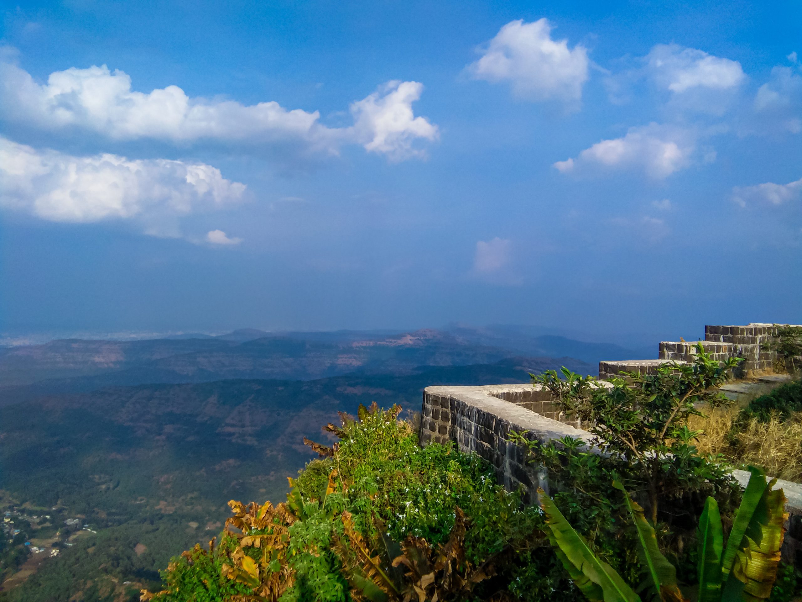 View from Sinhgad fort, Pune, Maharashtra.