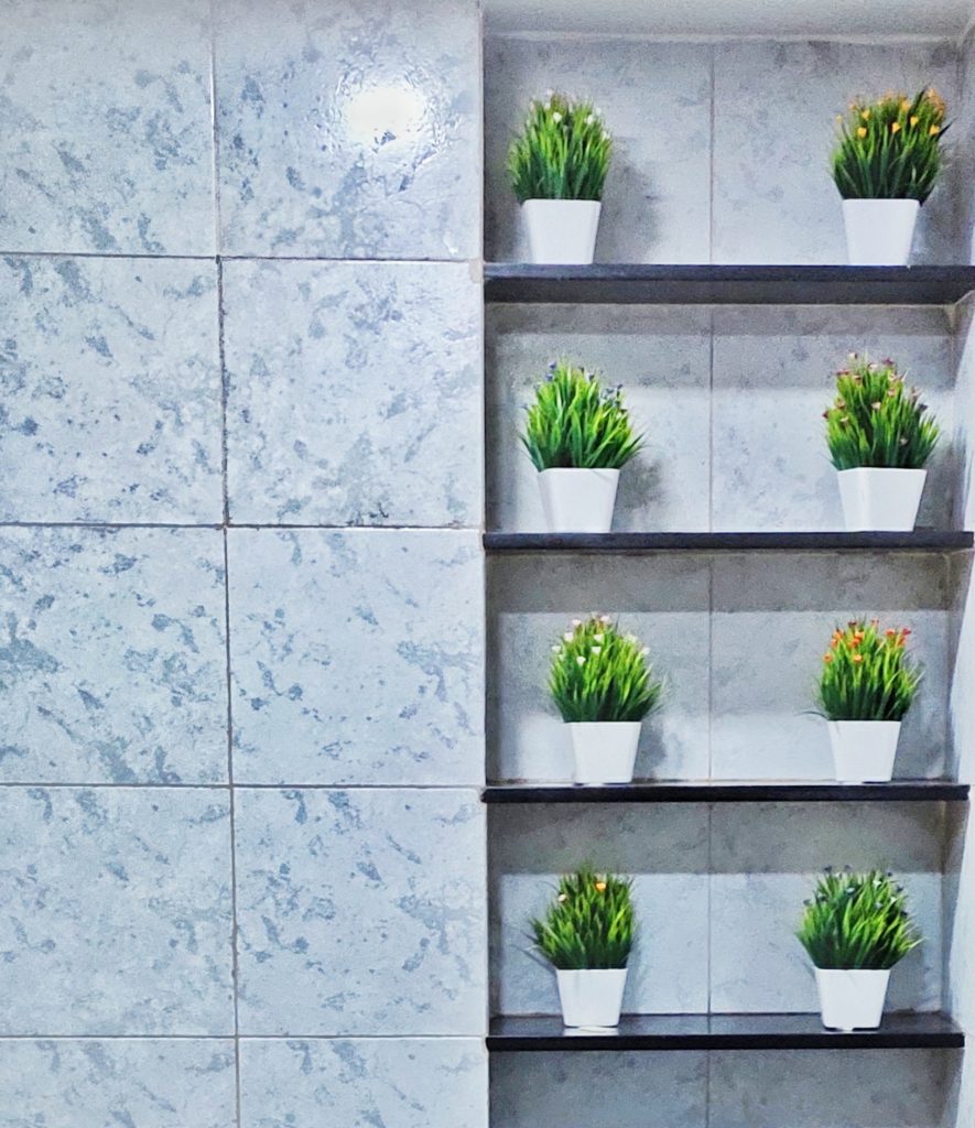 Small plant pots in a bathroom PixaHive