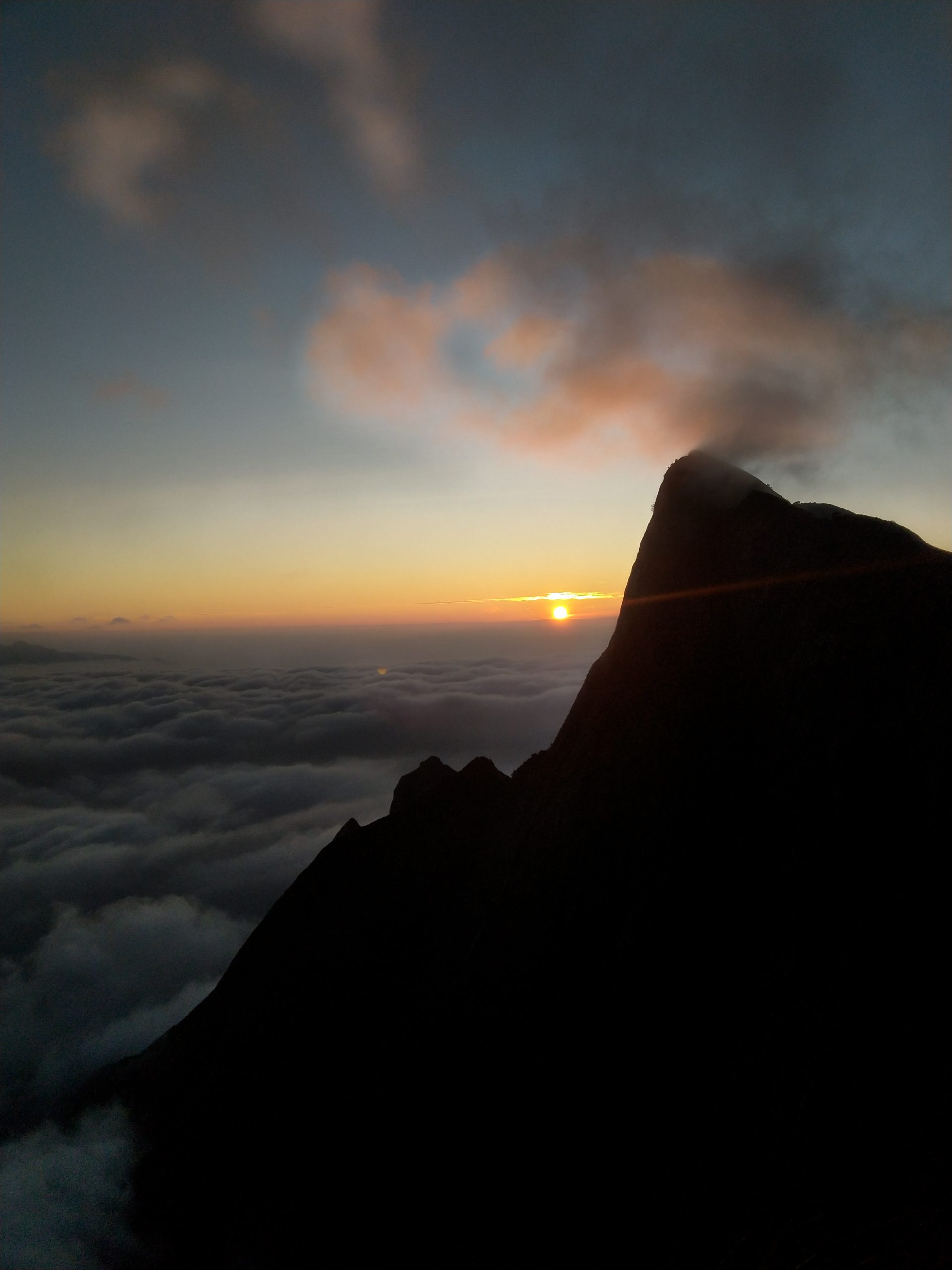 Sunrise above clouds