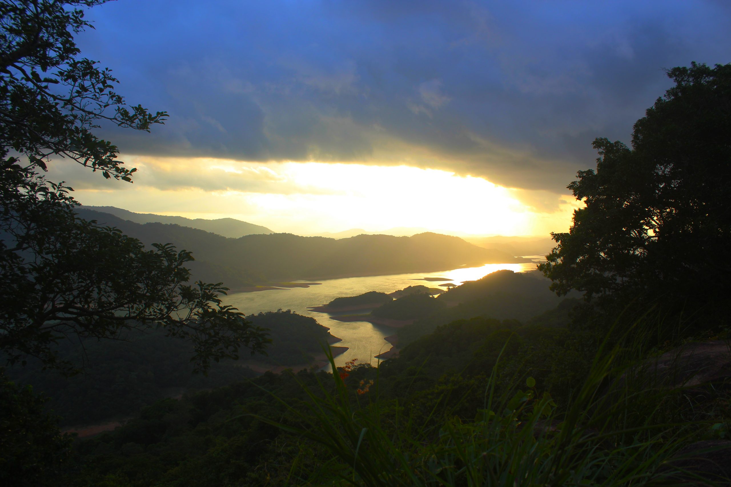 Sunset Over Thenmala Reservoir