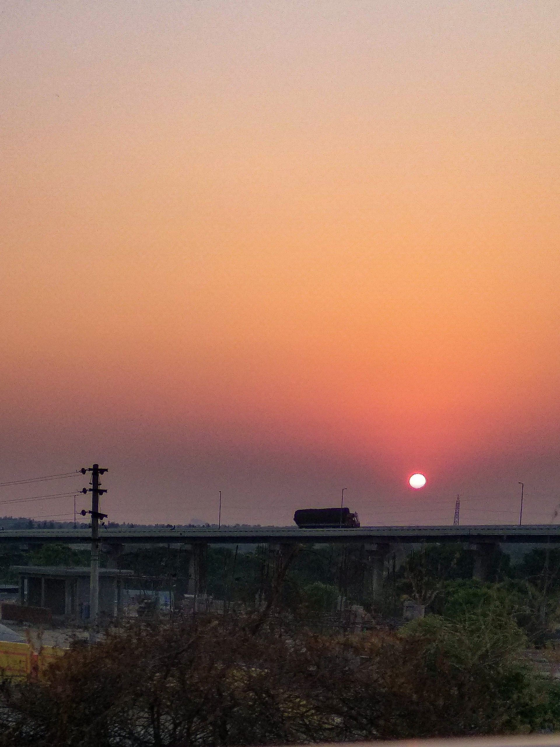 Sunset over a flyover