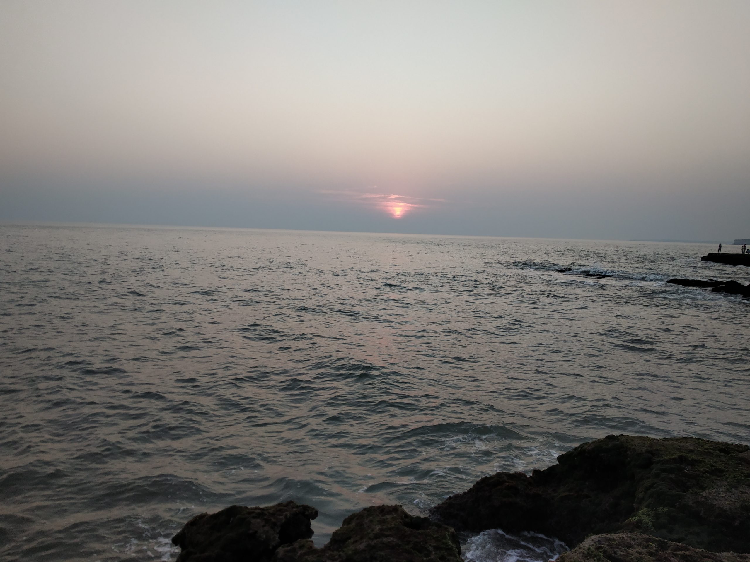 Sunset as seen from a beach