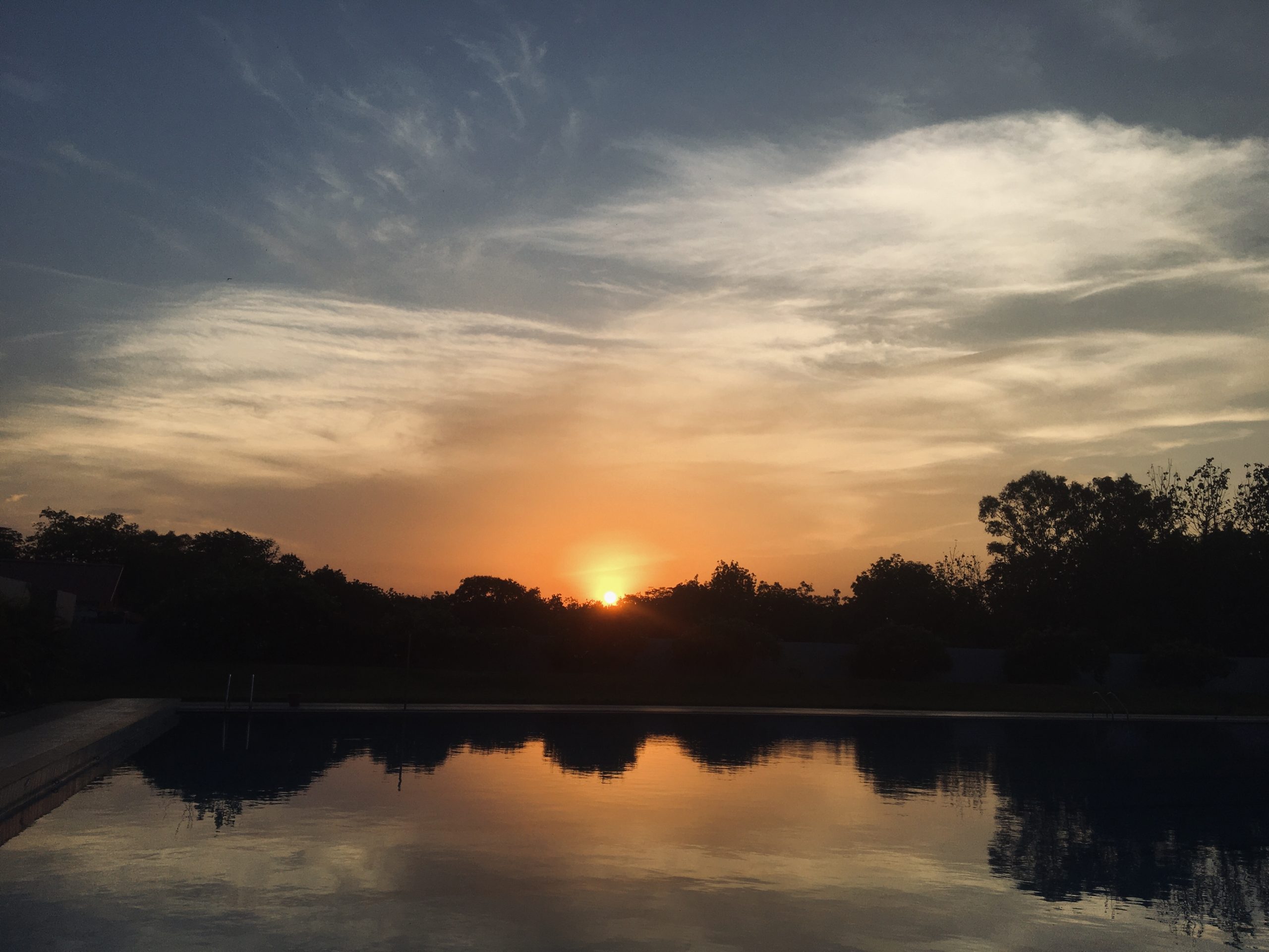Sunset scenery in the Pool