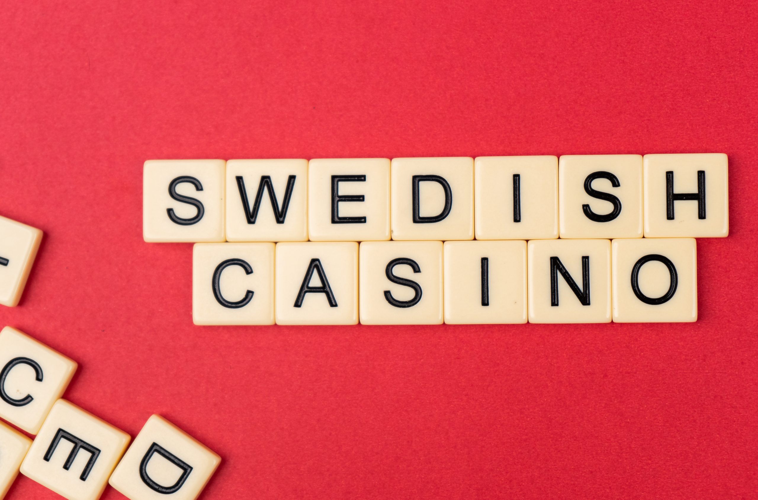 Swedish Casino written on scrabble