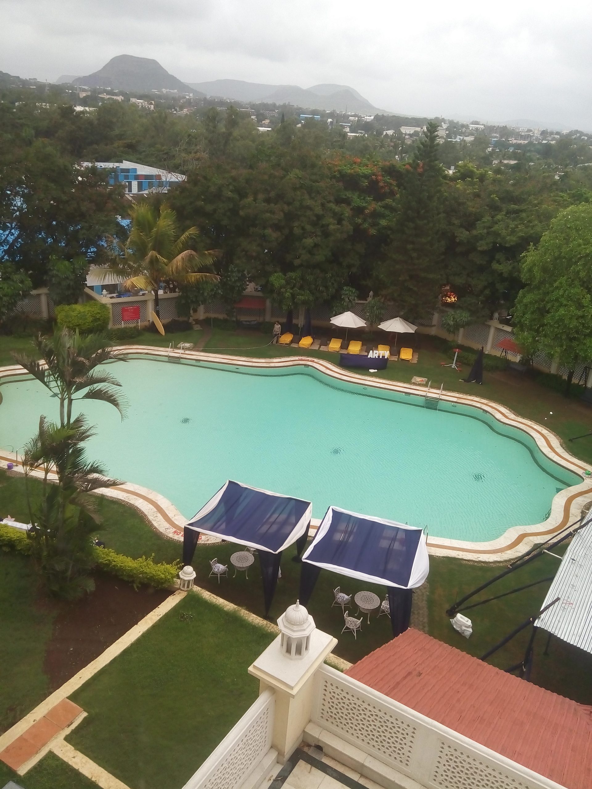 Swimming pool in a resort