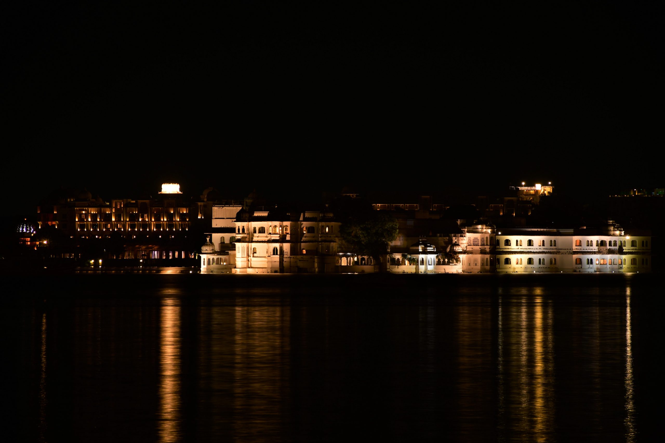 A lakeside palace