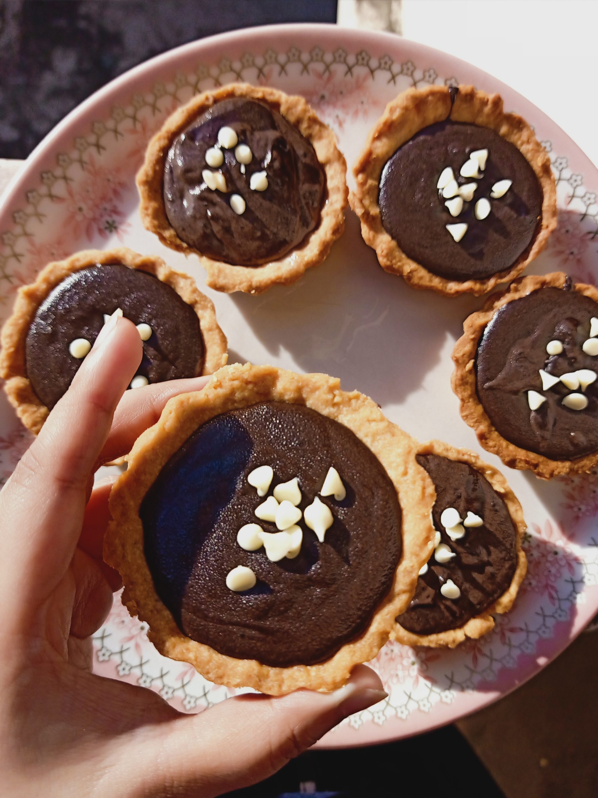 Tart with chocolate ganache!