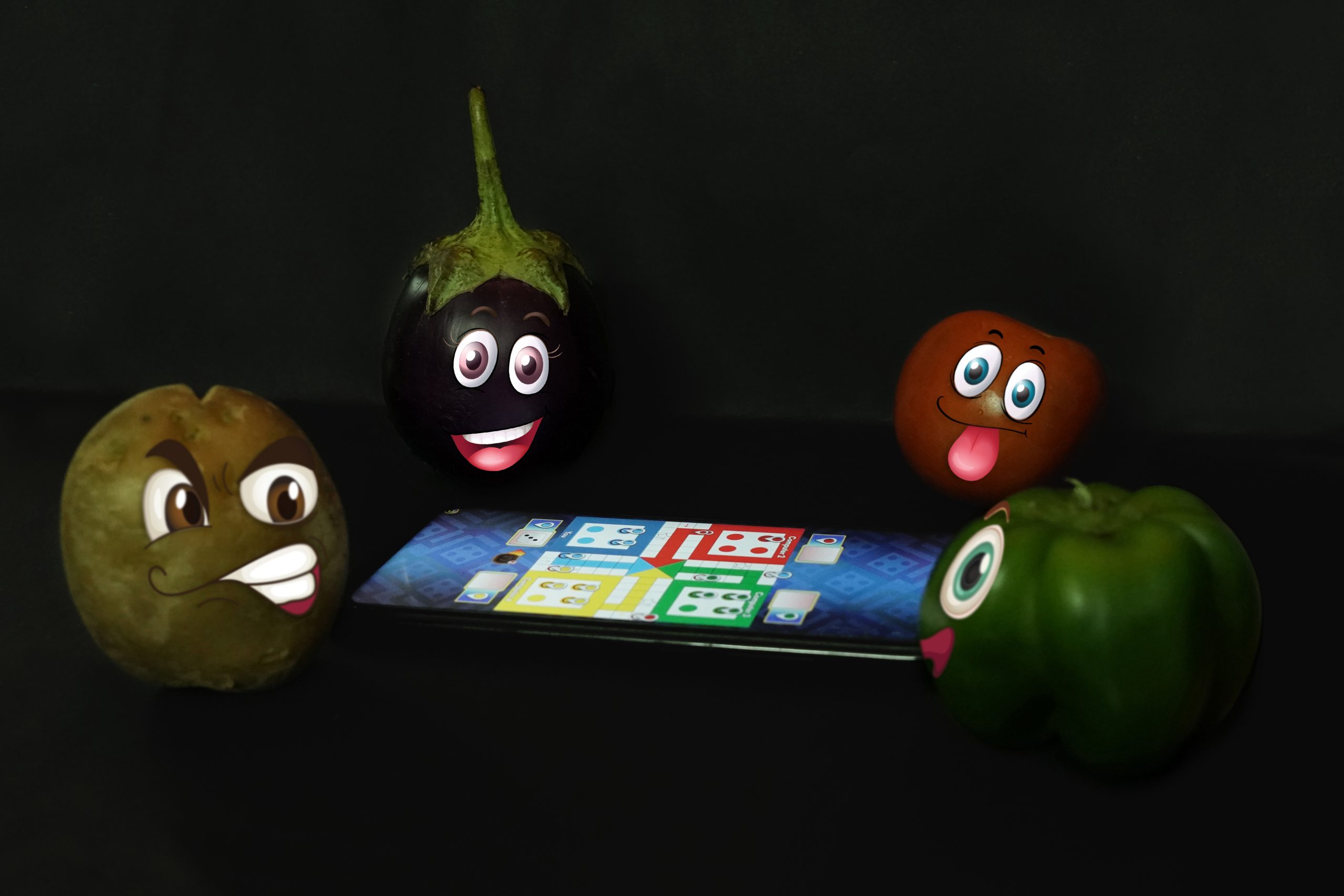 Vegetables Playing Ludo
