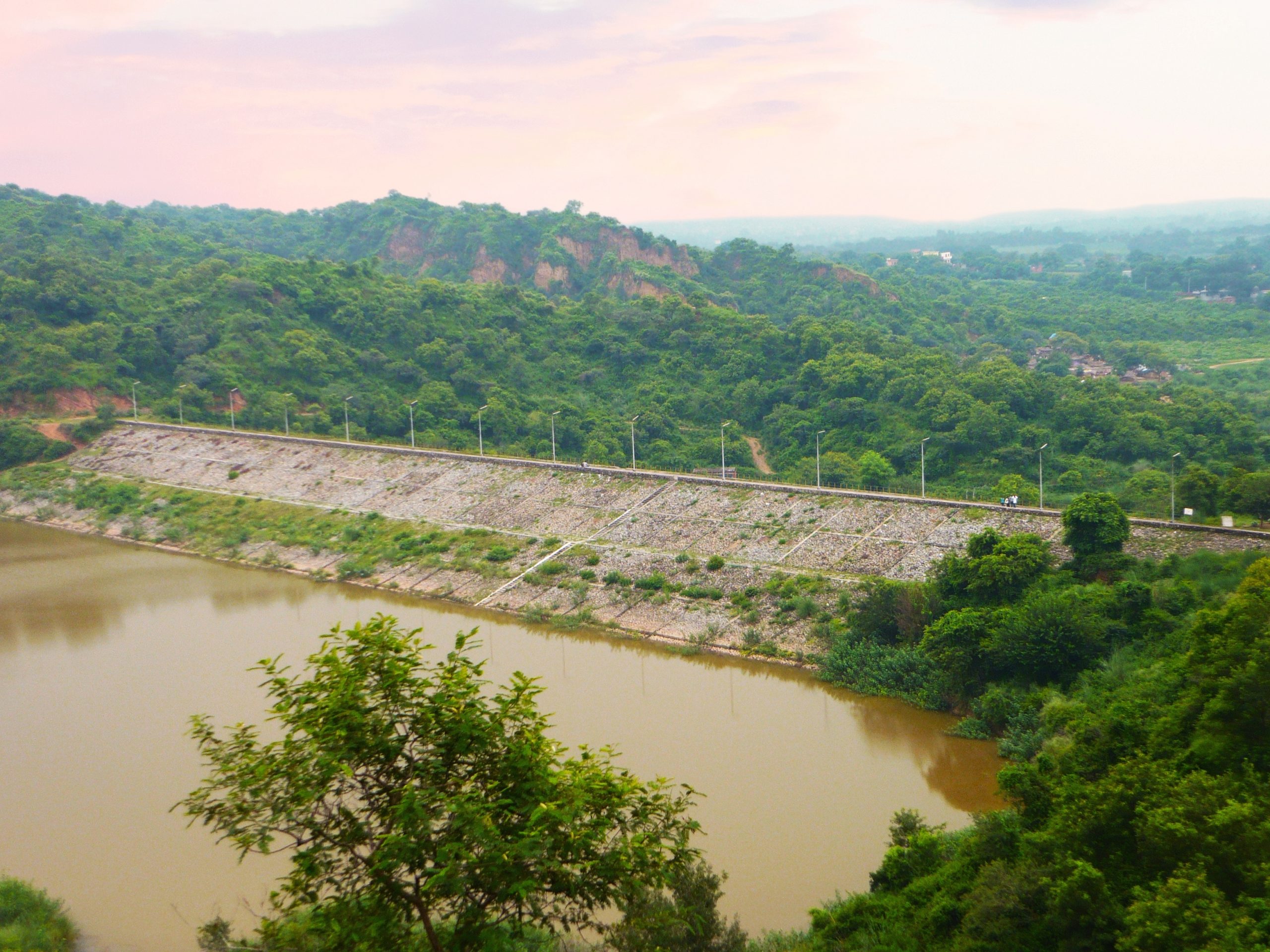 Water dam in hills