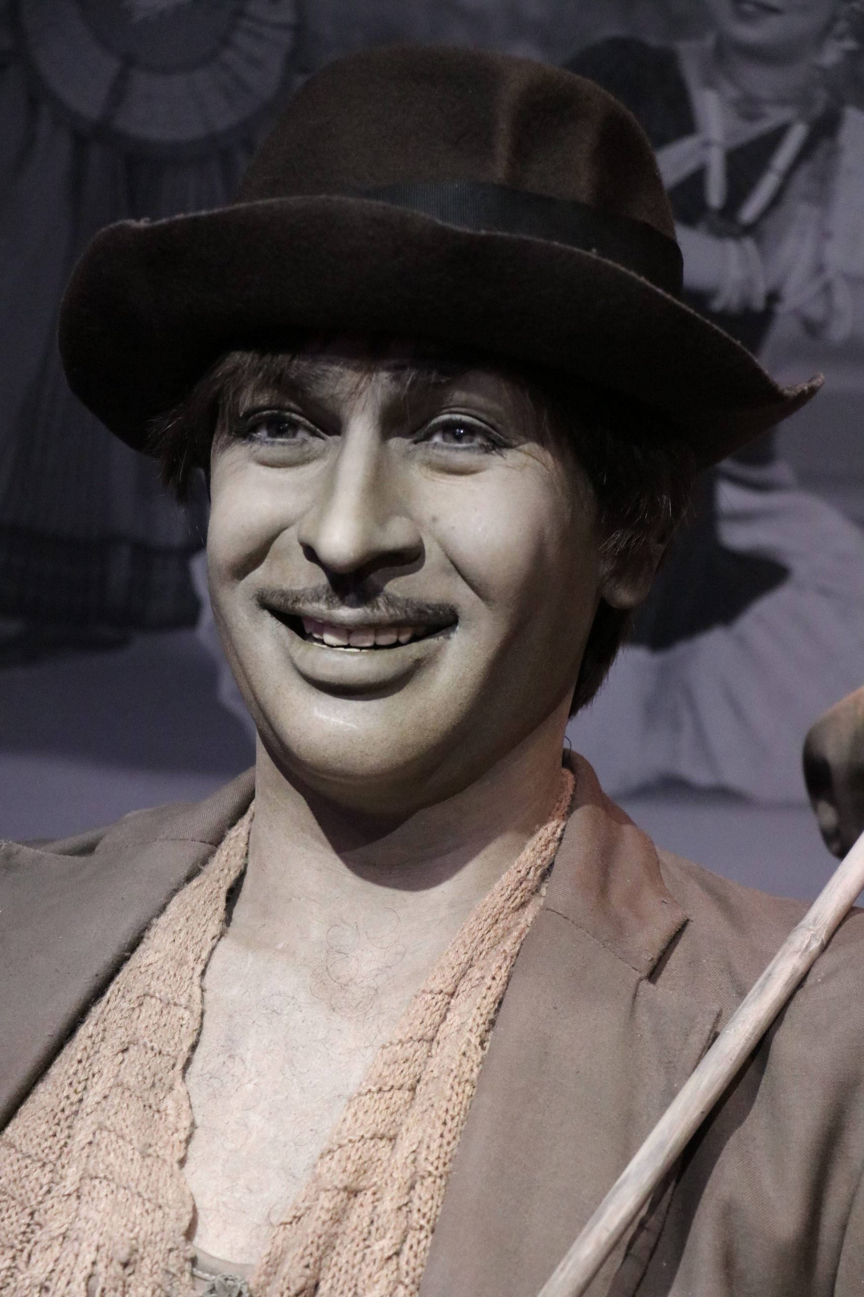 Wax statue of a man