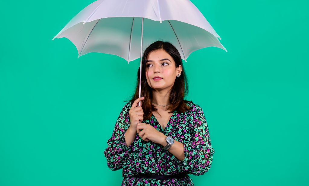 A Girl holding Umbrella in deep Thinking pose PixaHive