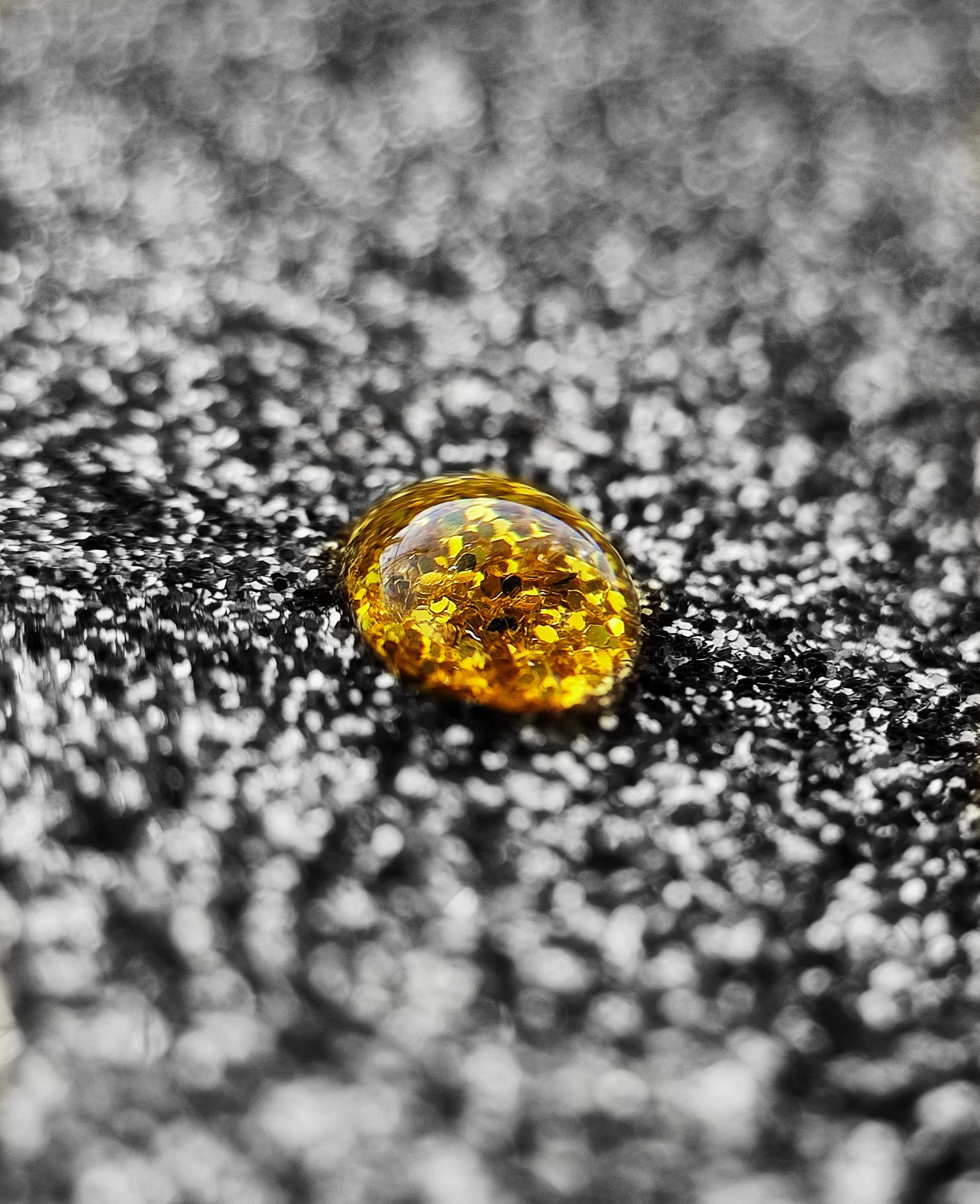 A golden drop of water