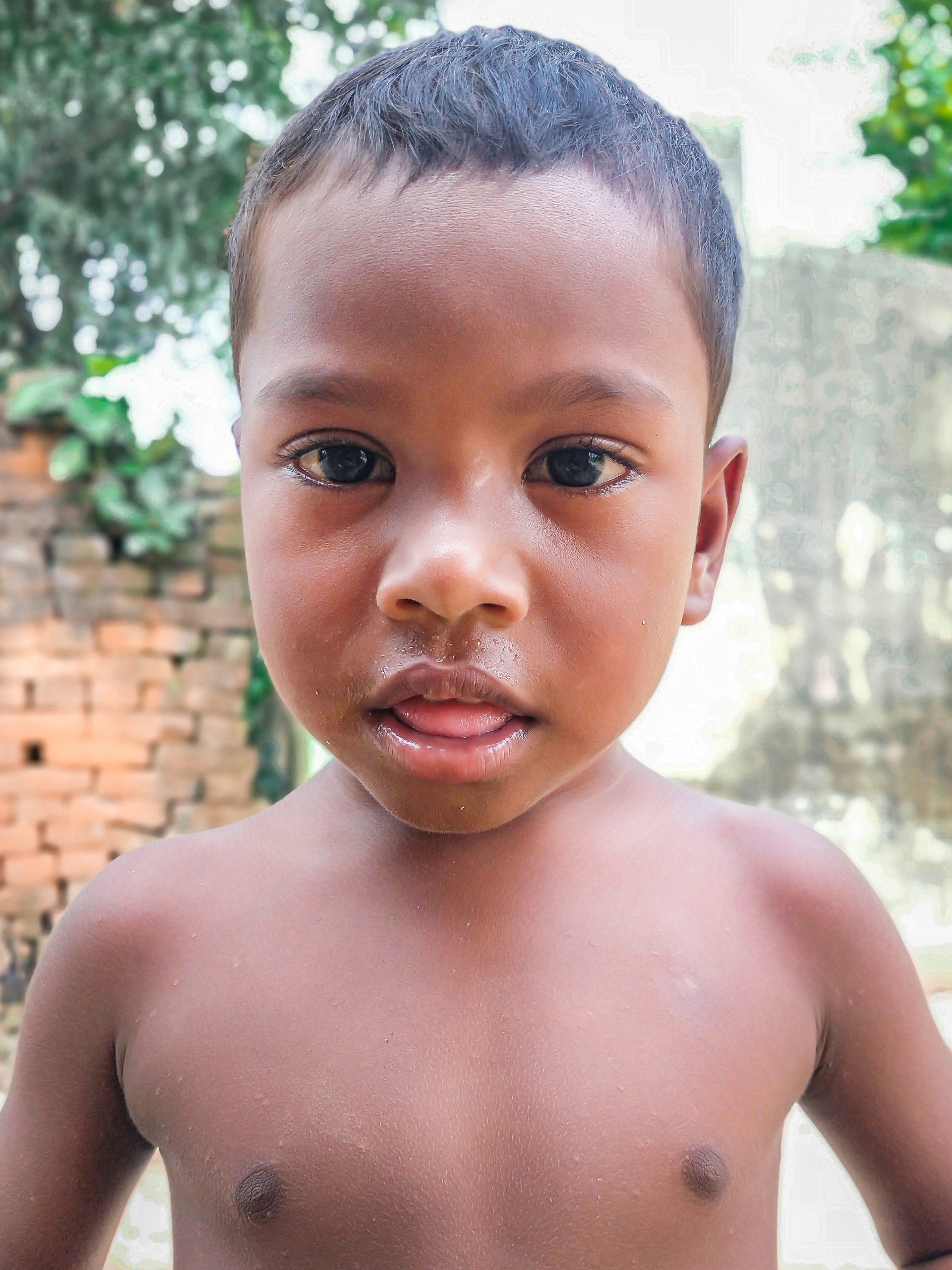A kid in a village