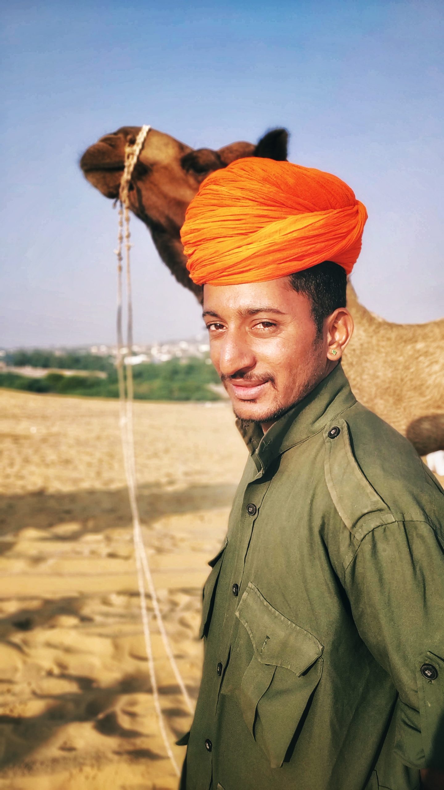 Man with camel