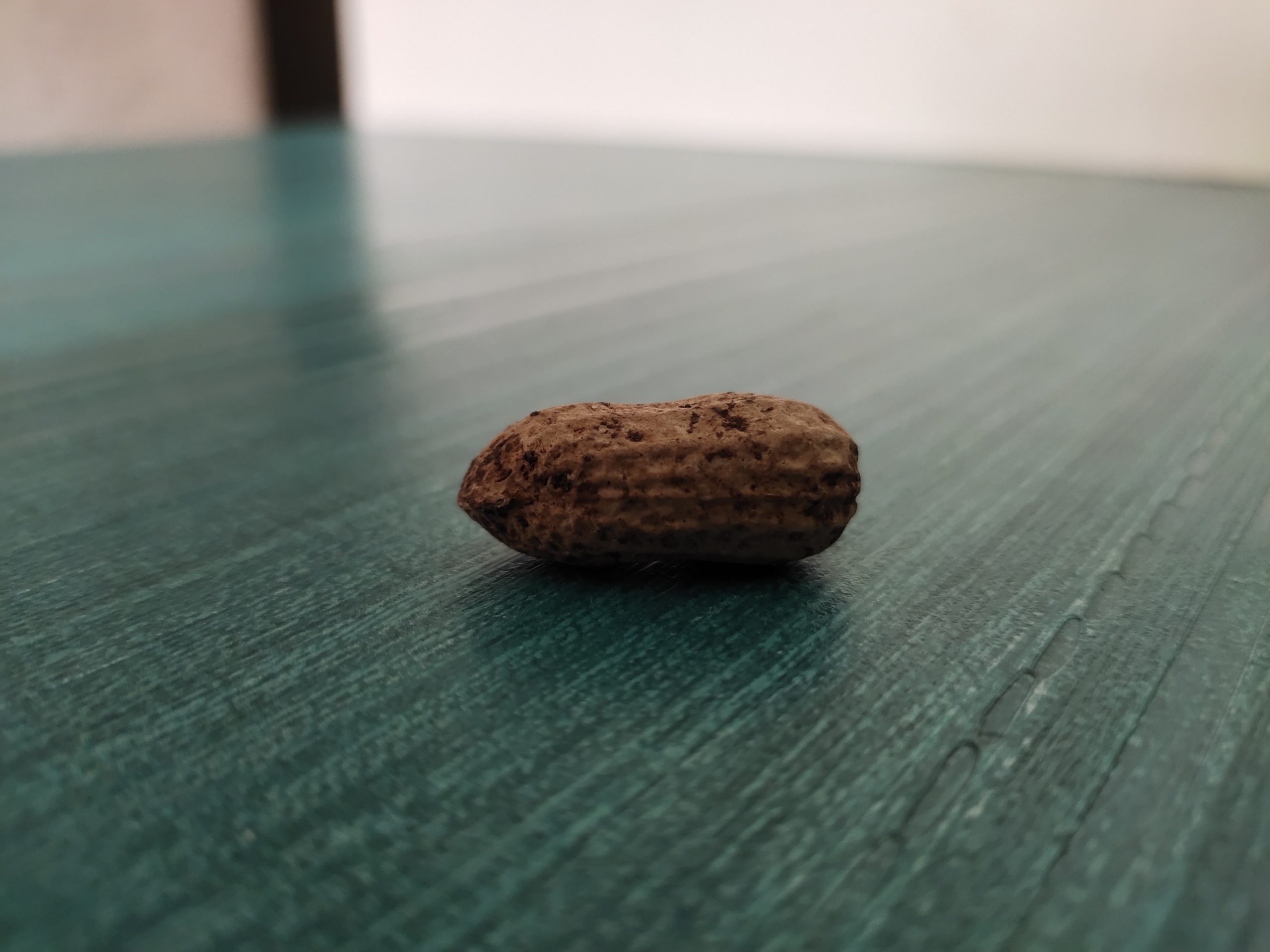 A peanut on table