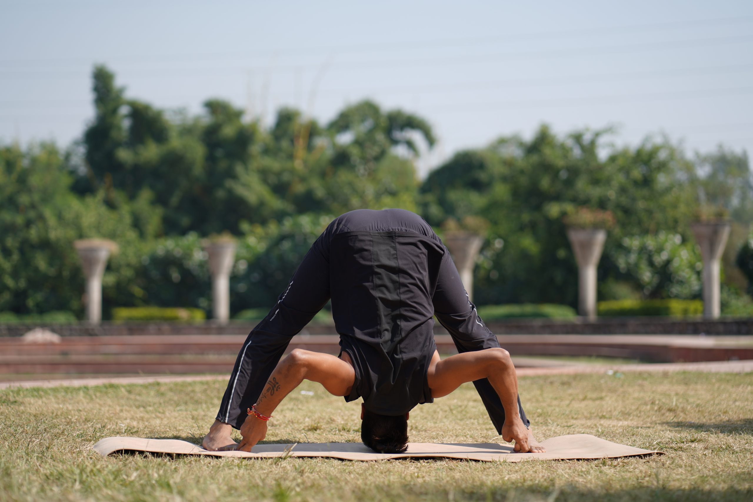 A yoga boy