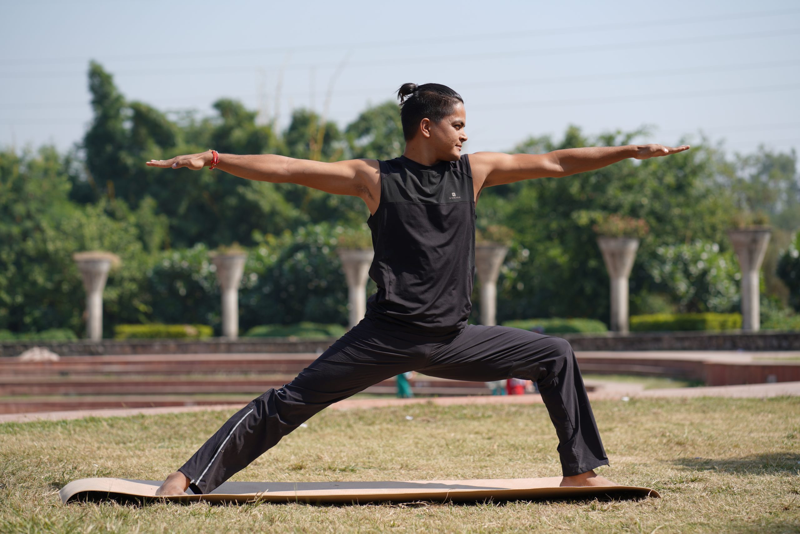 A yoga boy