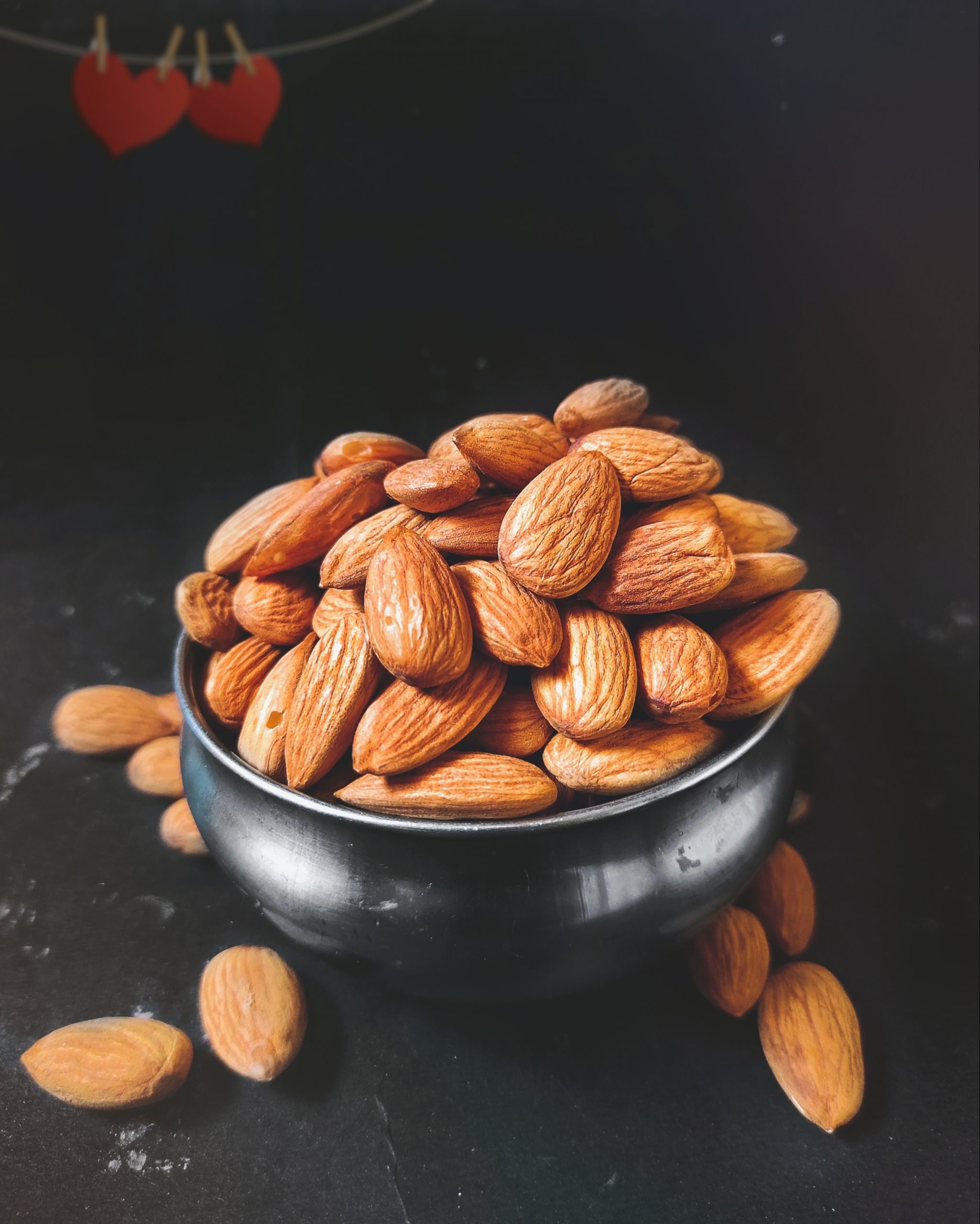 Almonds in bowl