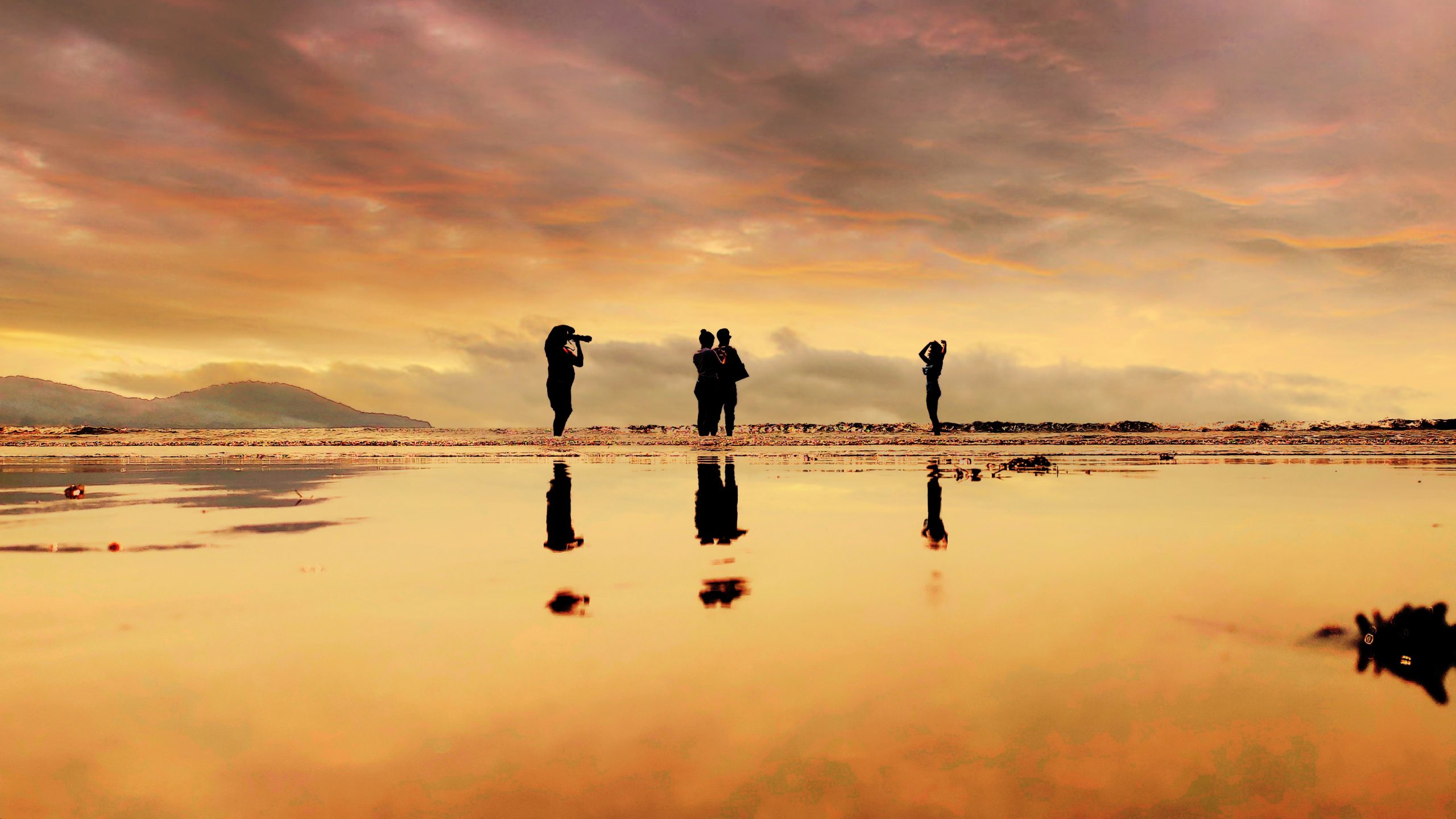 Beach silhouette