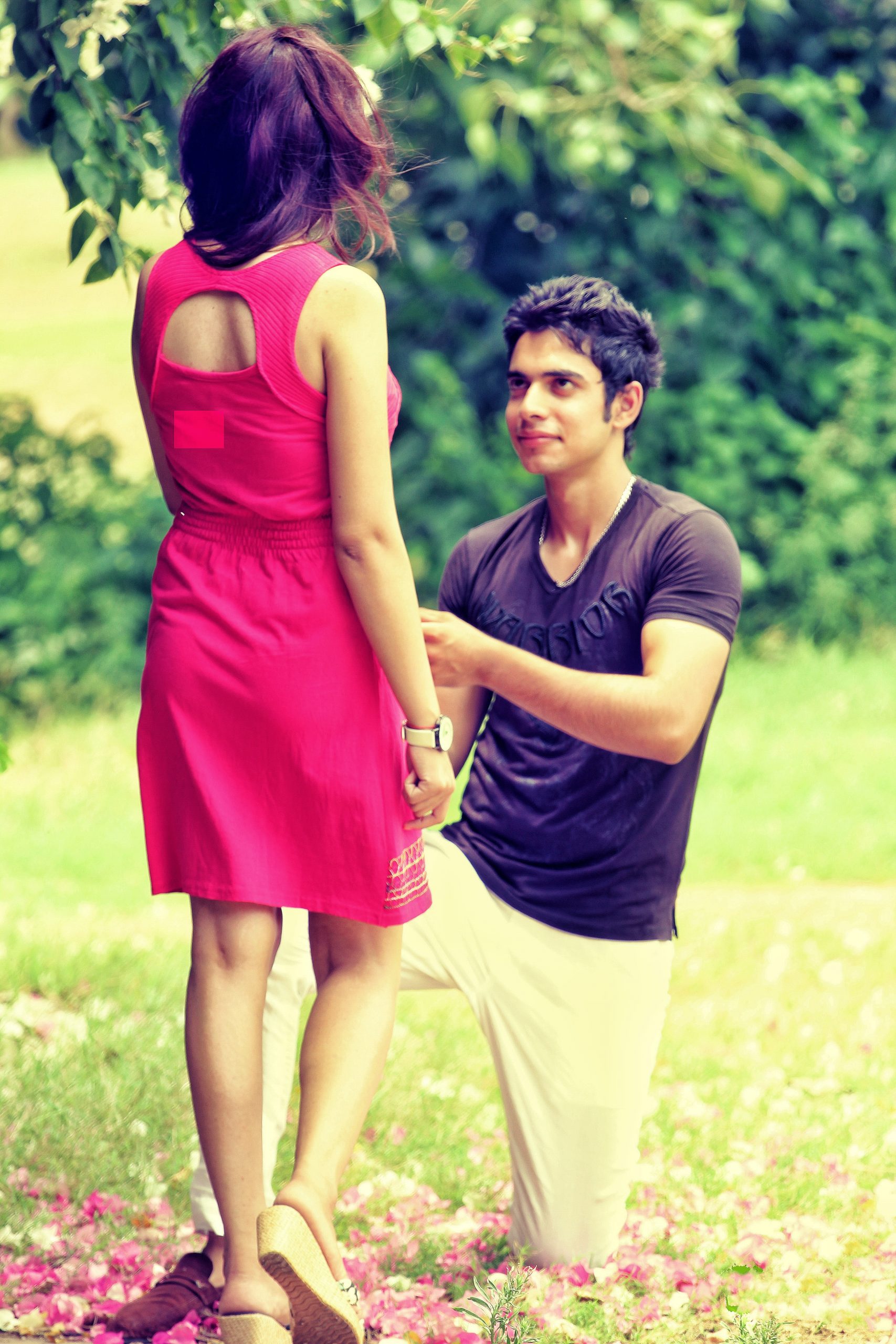 Boy proposing on his knees - PixaHive