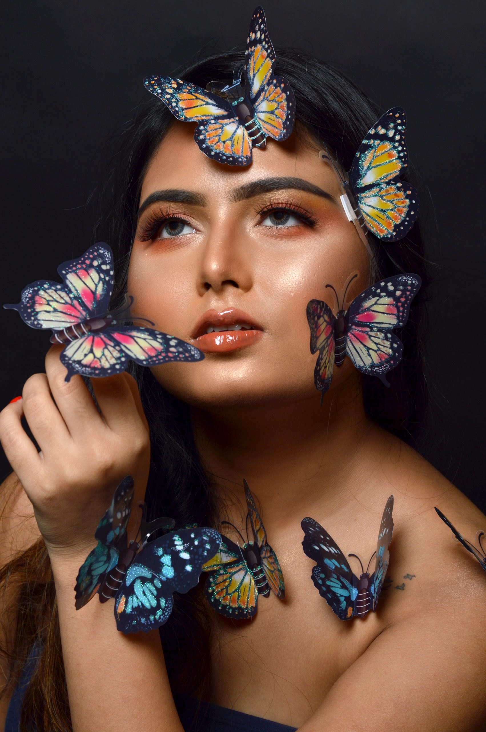 Butterflies and a girl