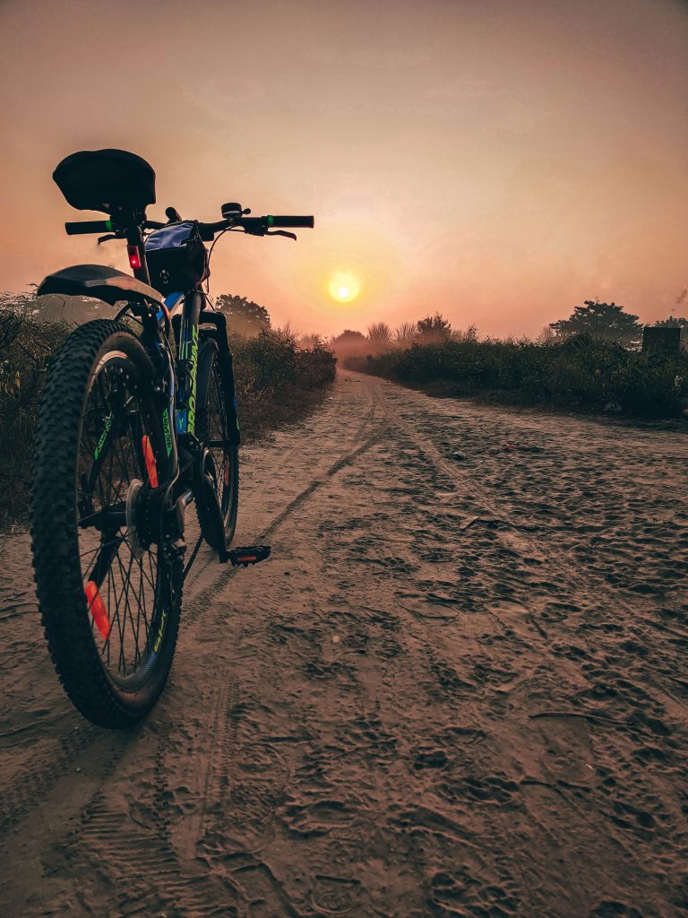 A Bicycle On A Dirt Road   PixaHive