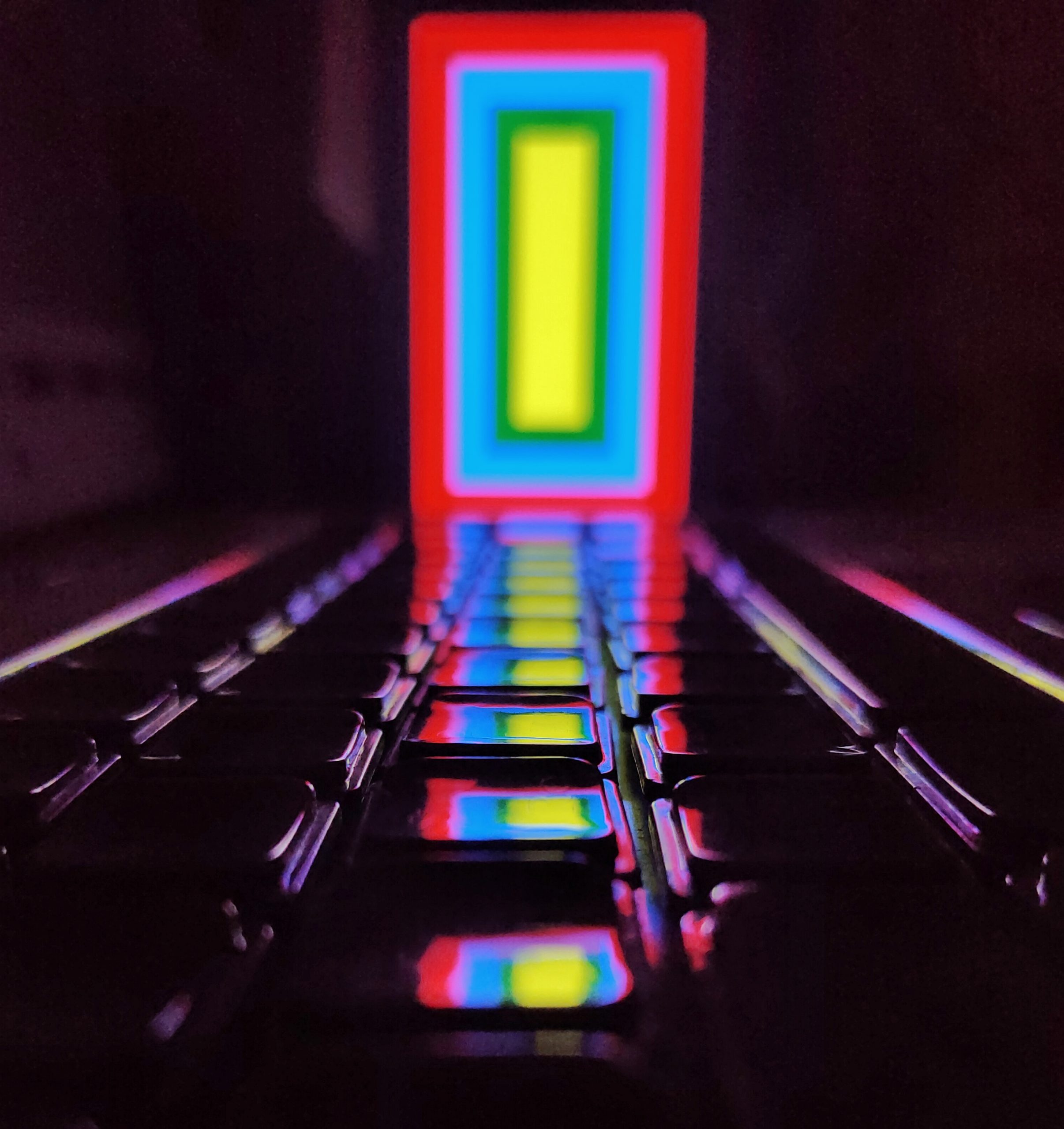 colorful light on keyboard