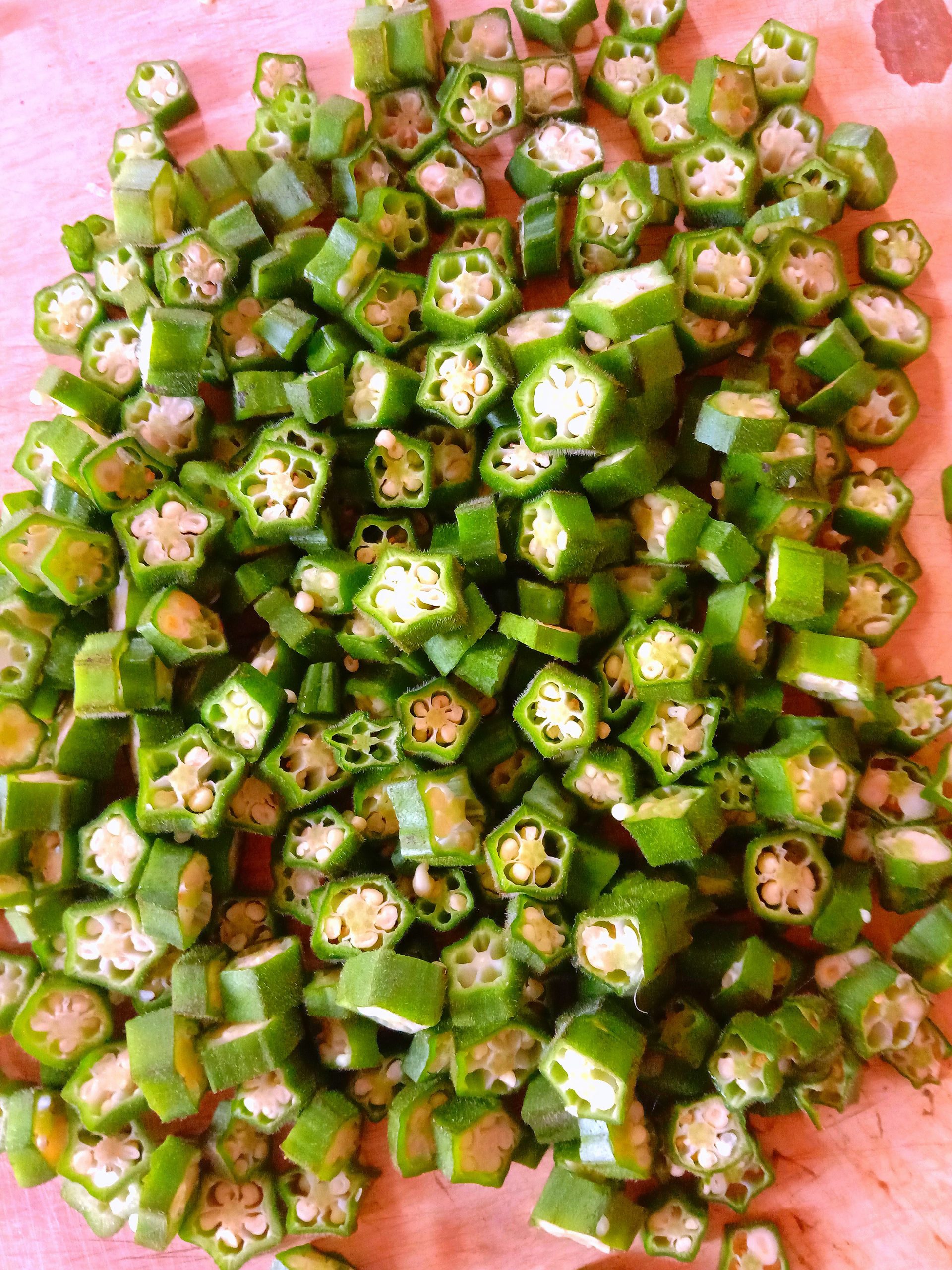 Cut pieces of ladyfinger