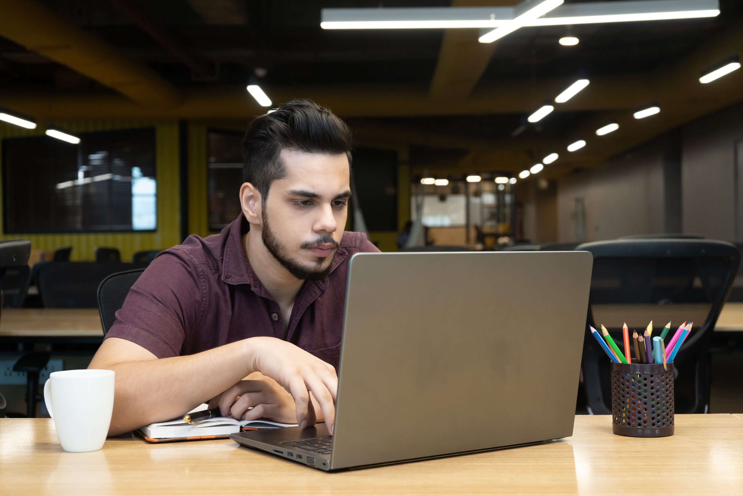 Employee working in office