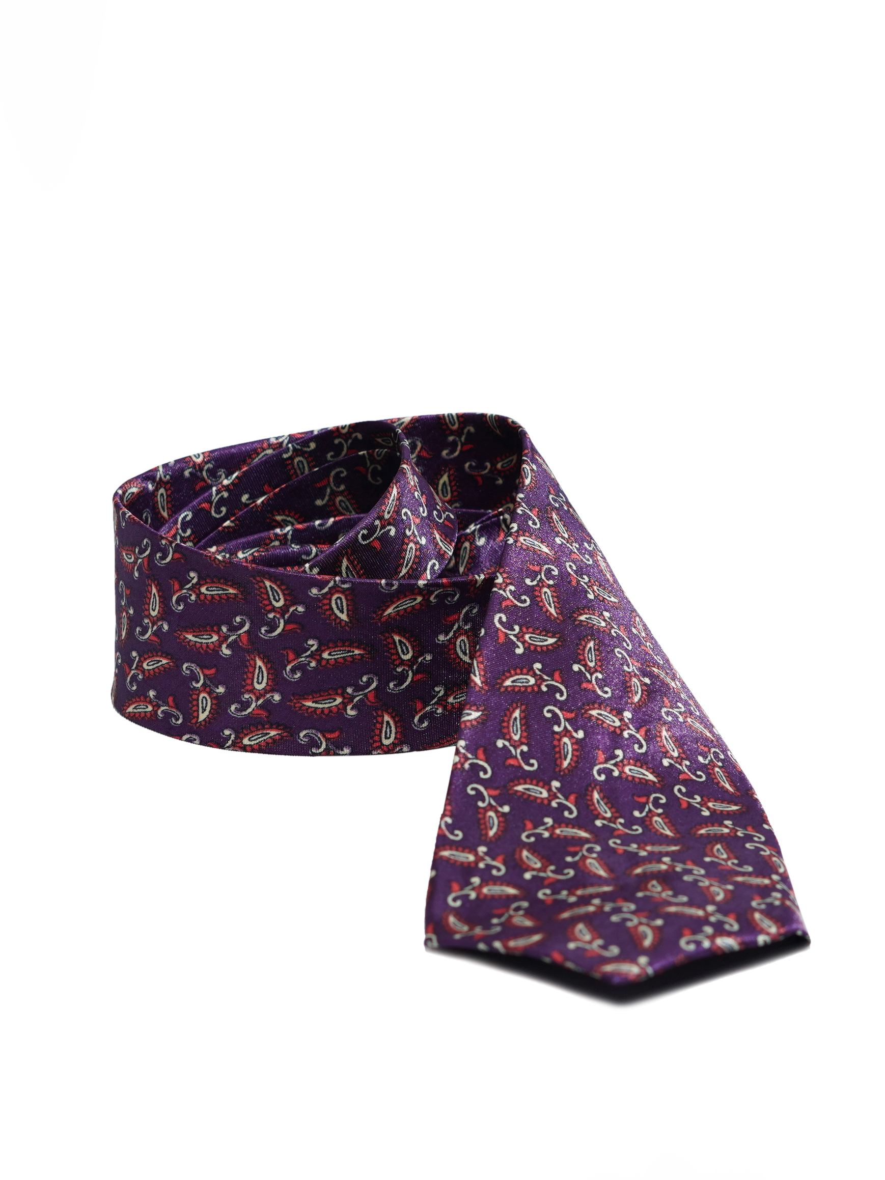 Free Fall Floral Purple Tie