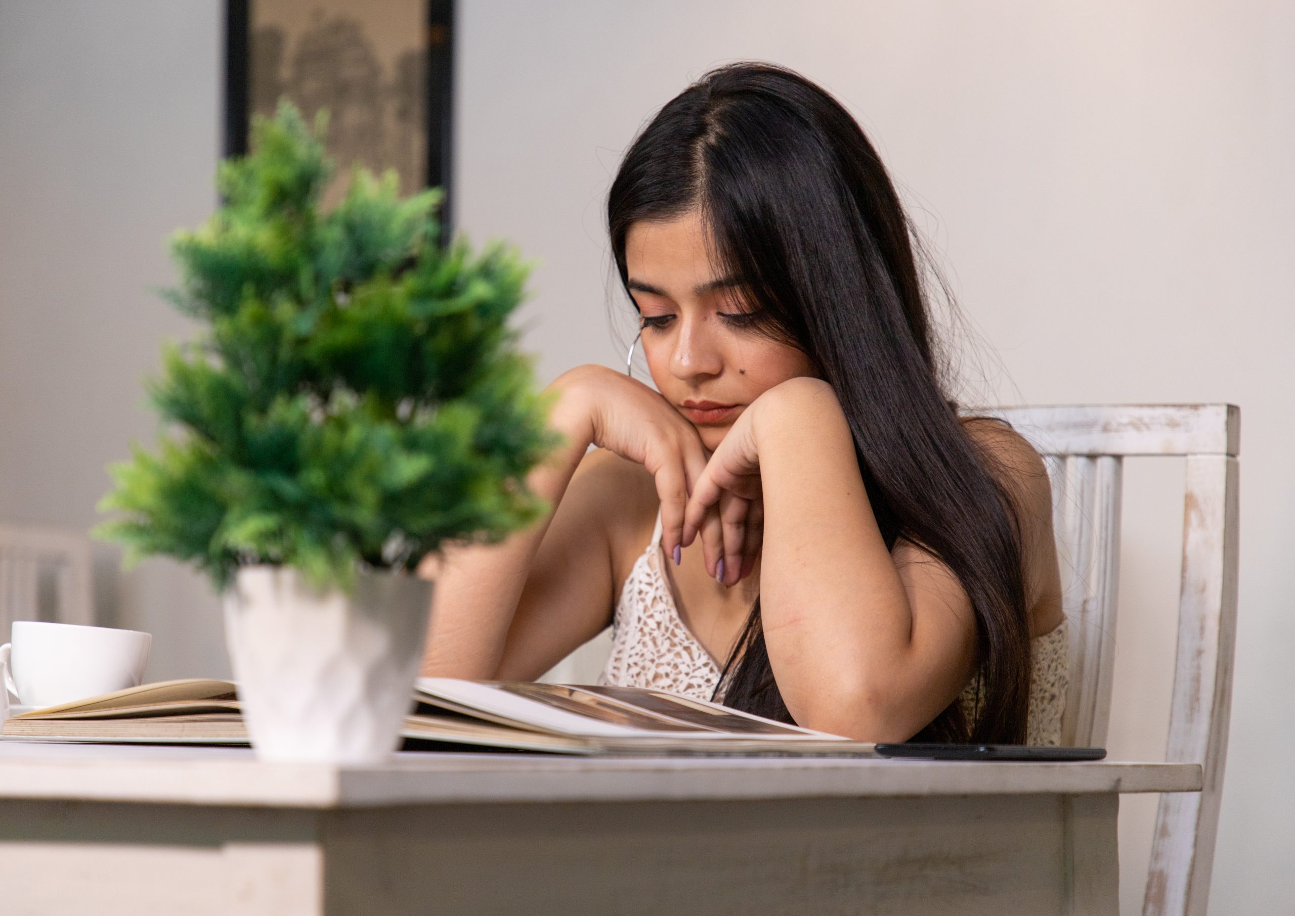 Girl reading book