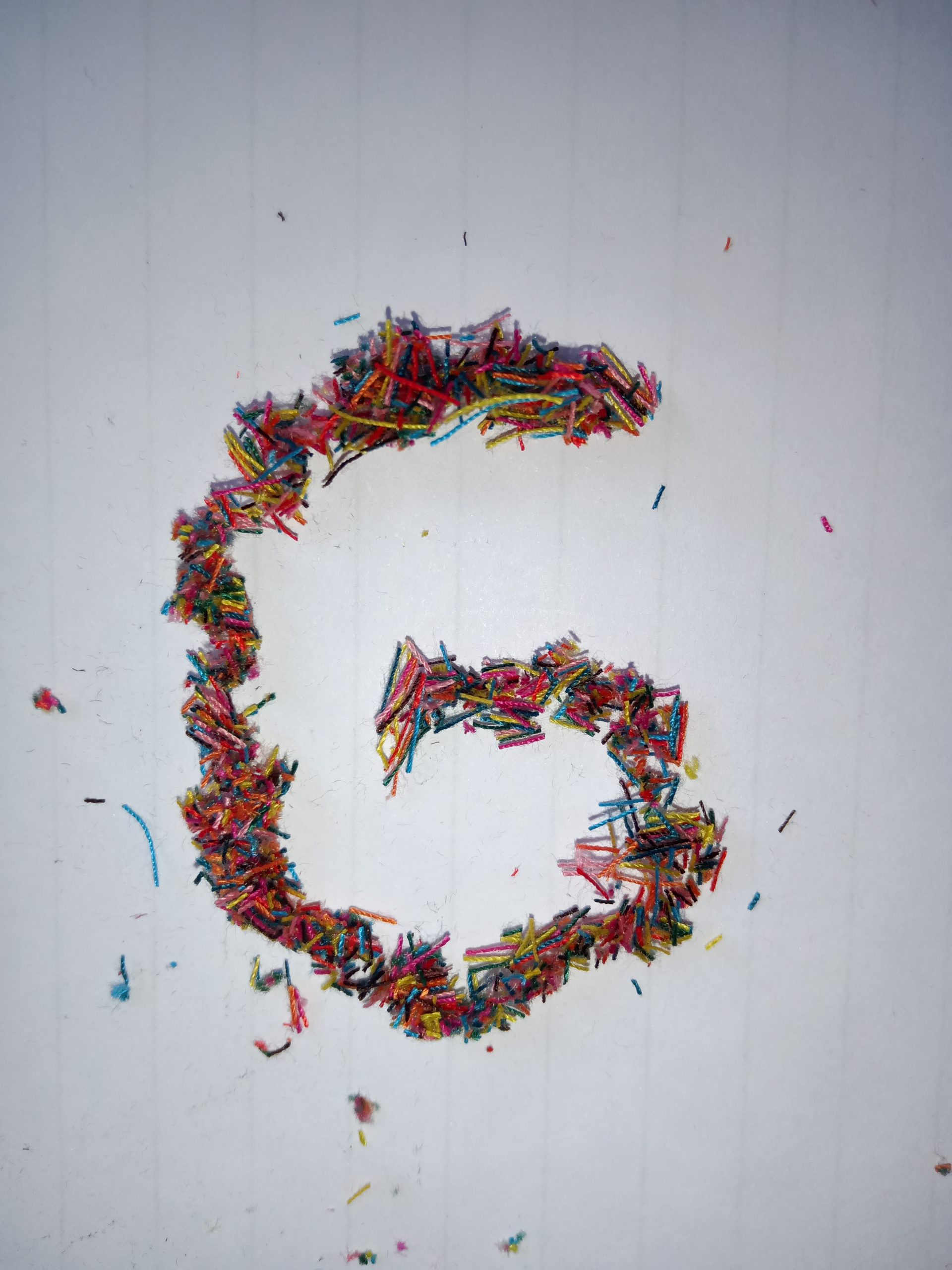 Google logo made with waste