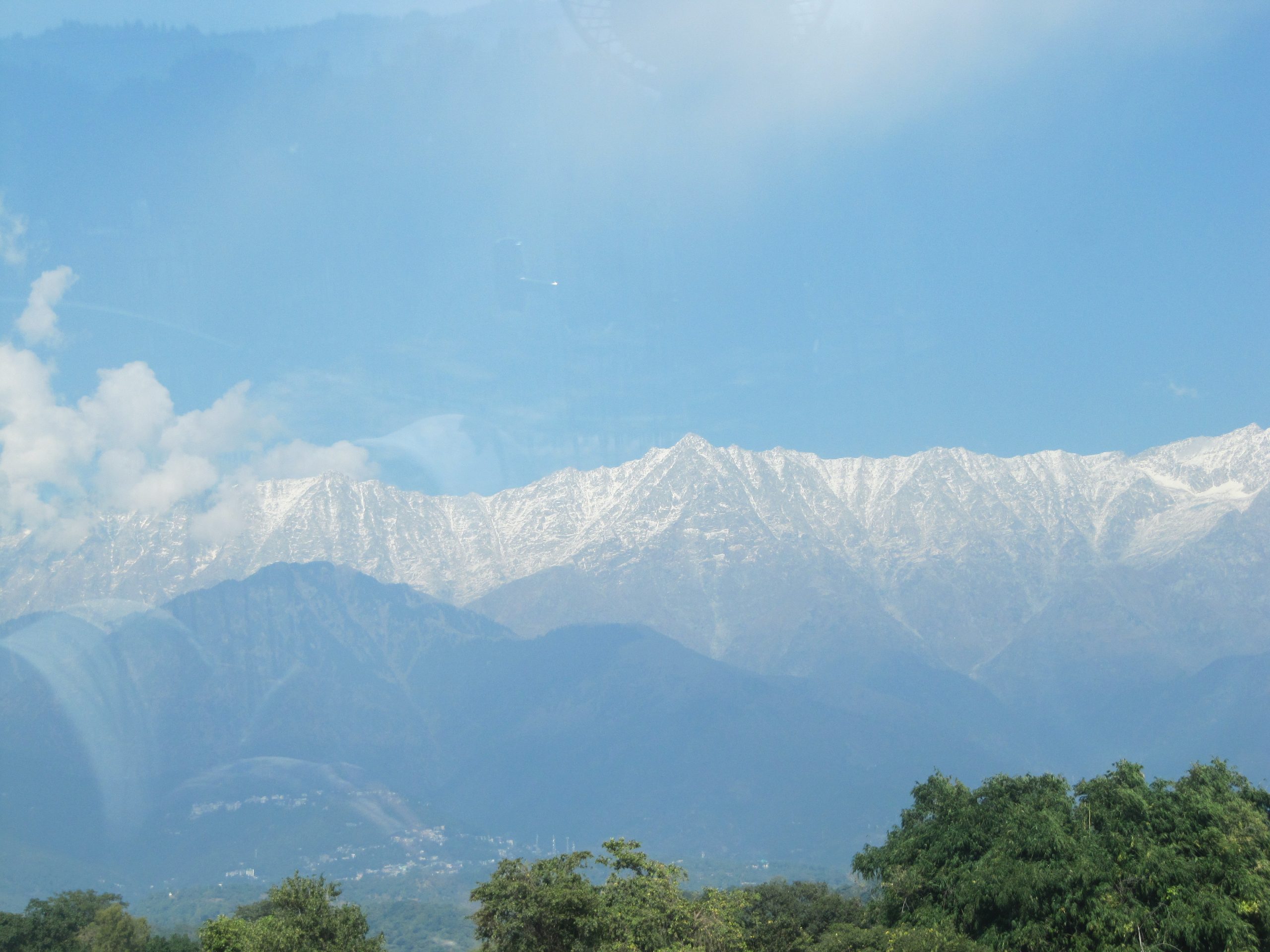 snow capped mountains