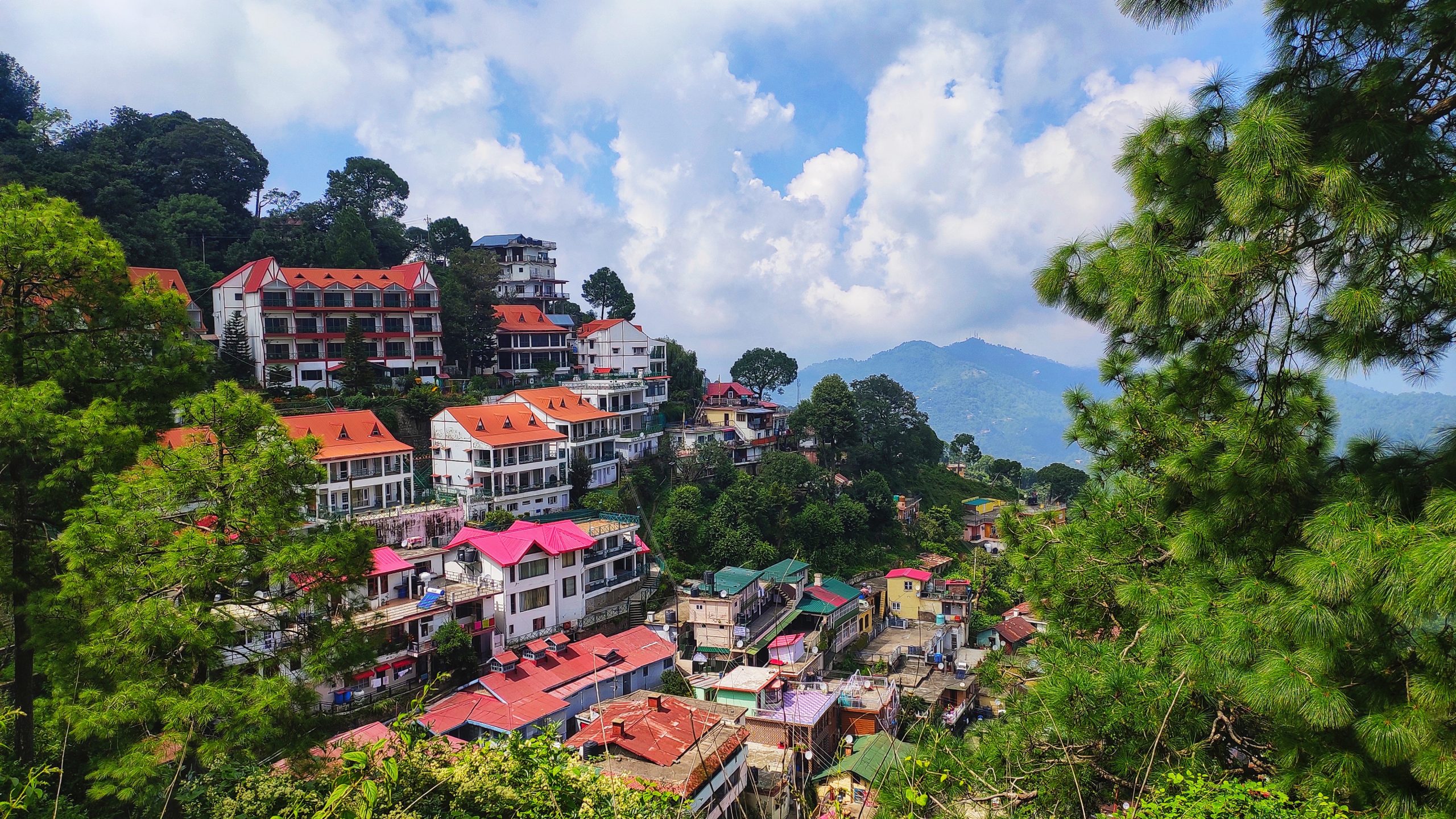 Houses at hilly area