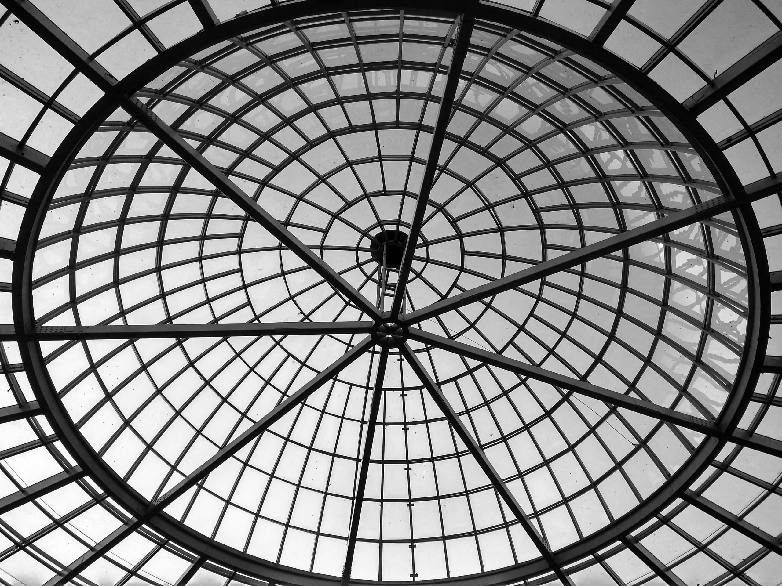 Interior of a dome roof