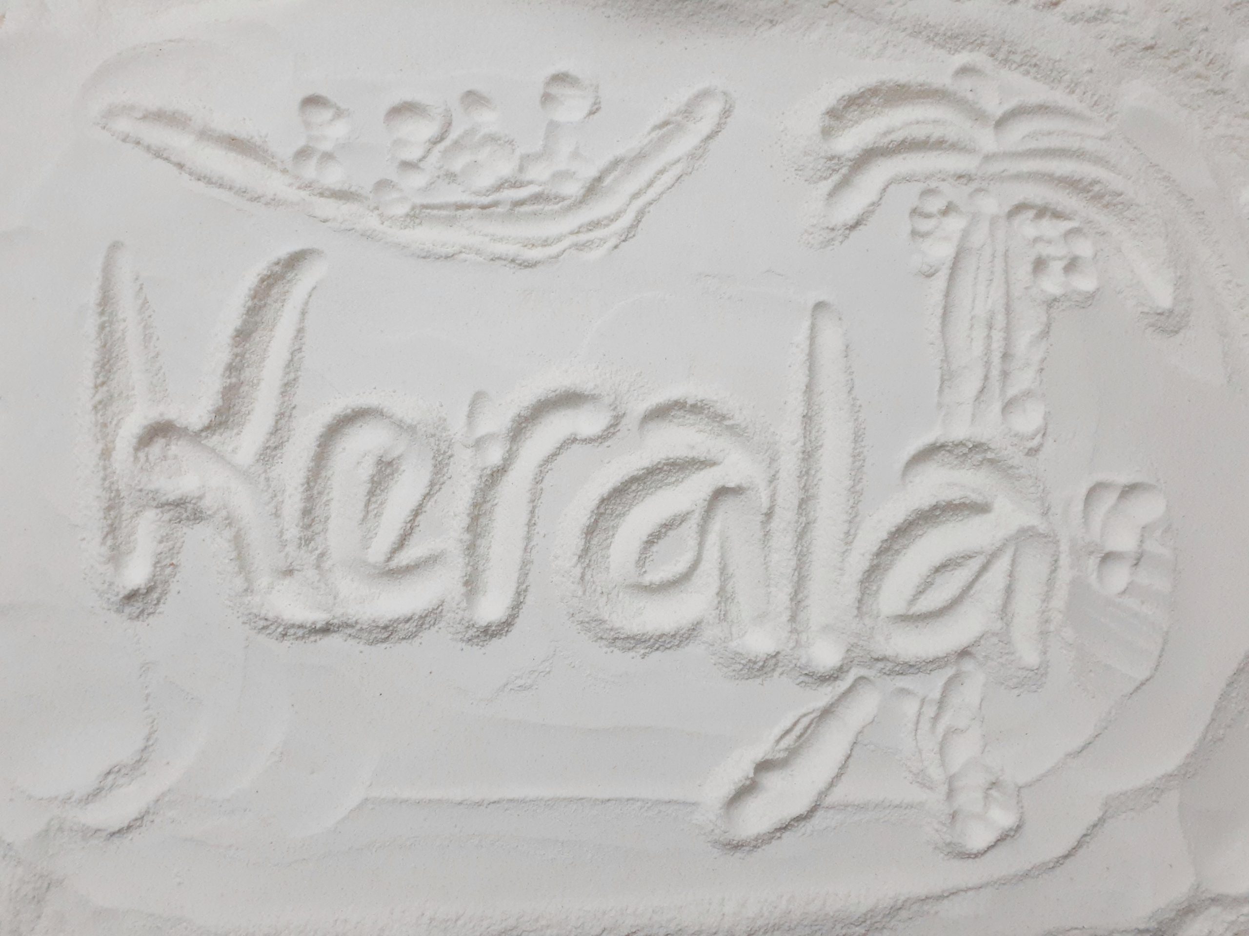 Kerala written on rice flour