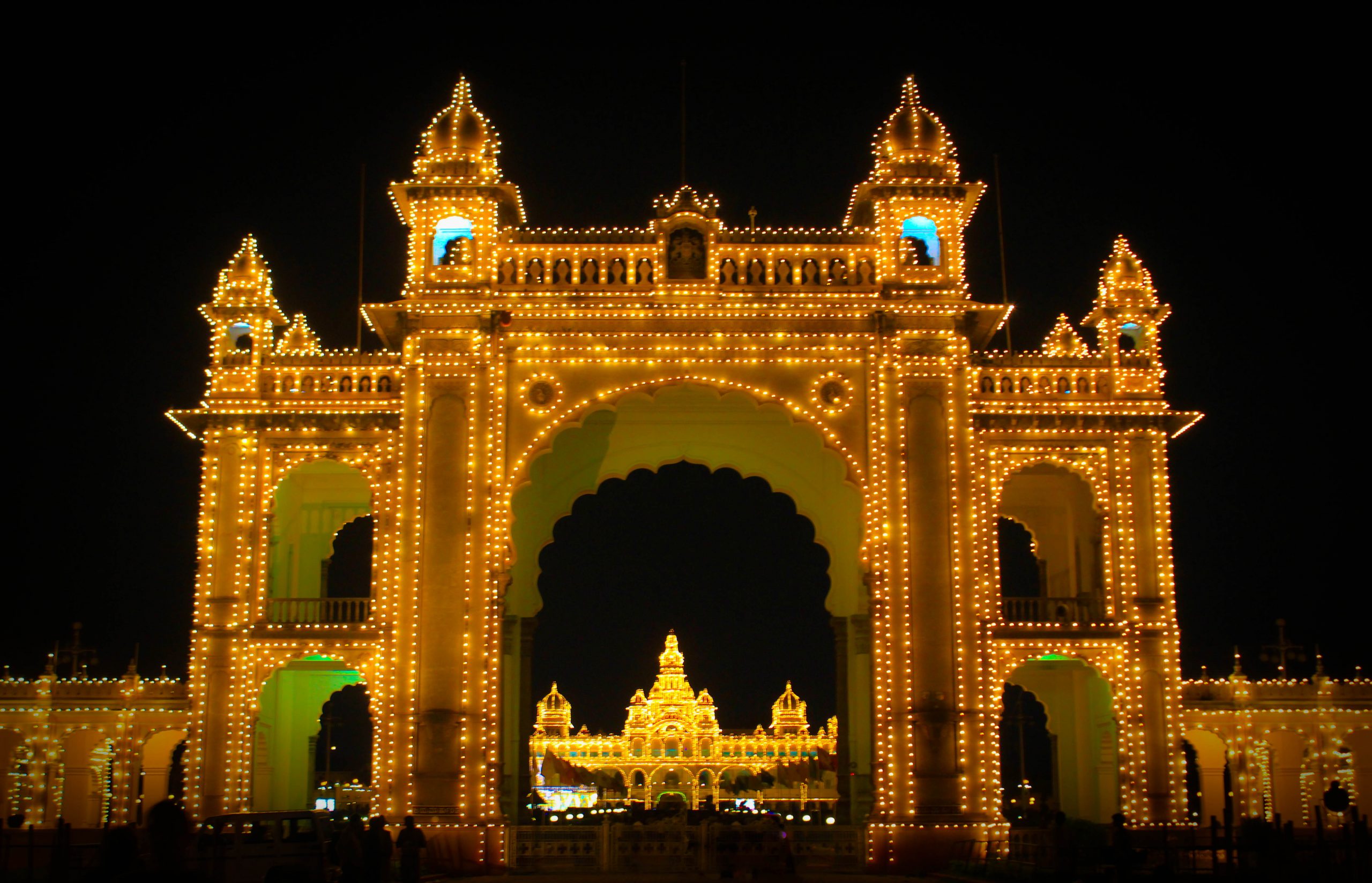 Mysore Palace lighting on Dussehra