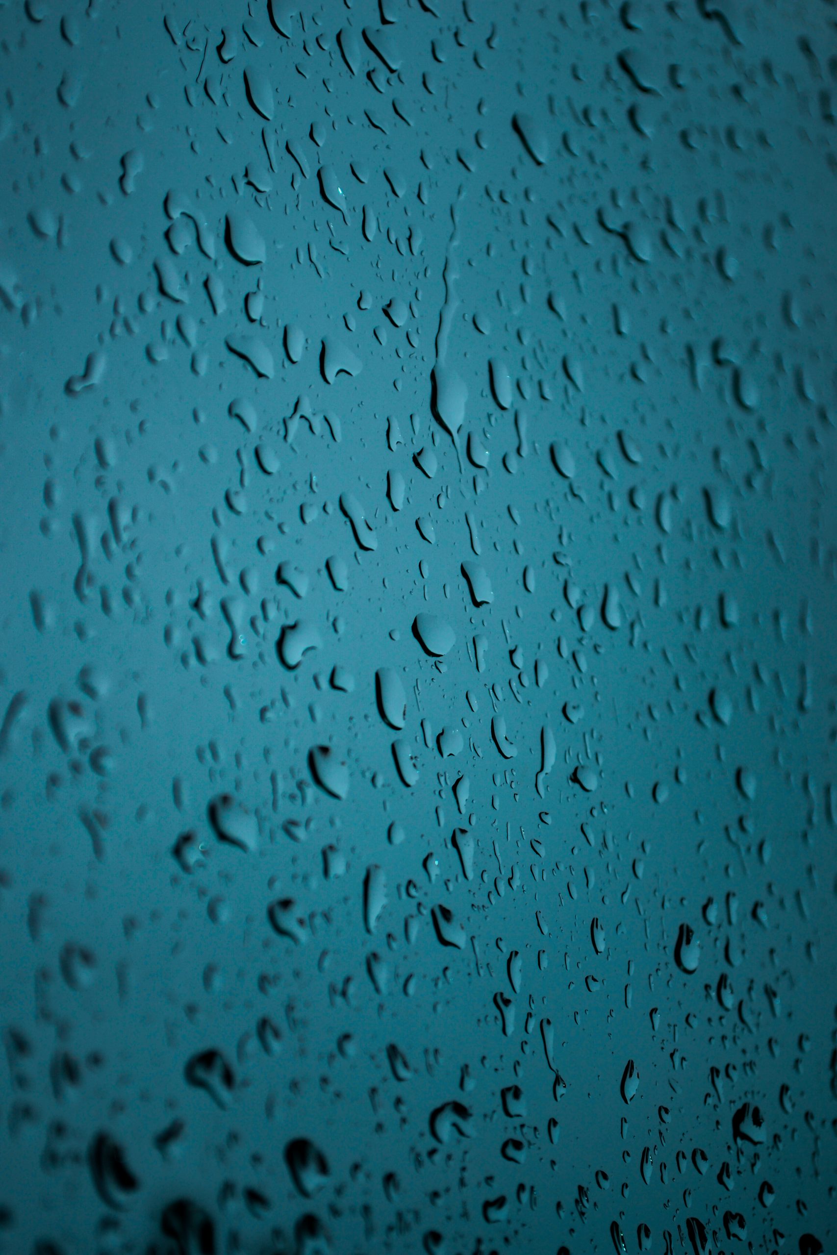 Rain drops on a glass