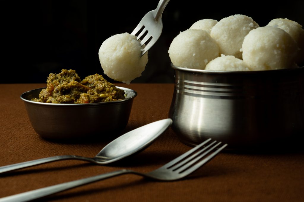 Rice dumplings with chicken curry for breakfast PixaHive