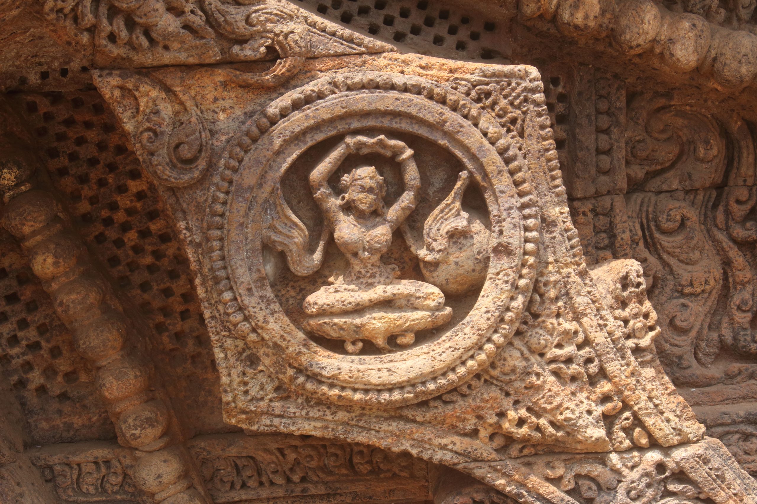 Stone carving at a temple