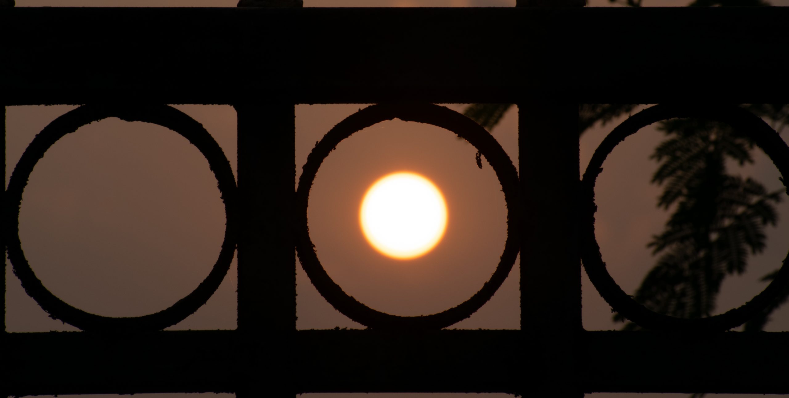 Sunset through a ring