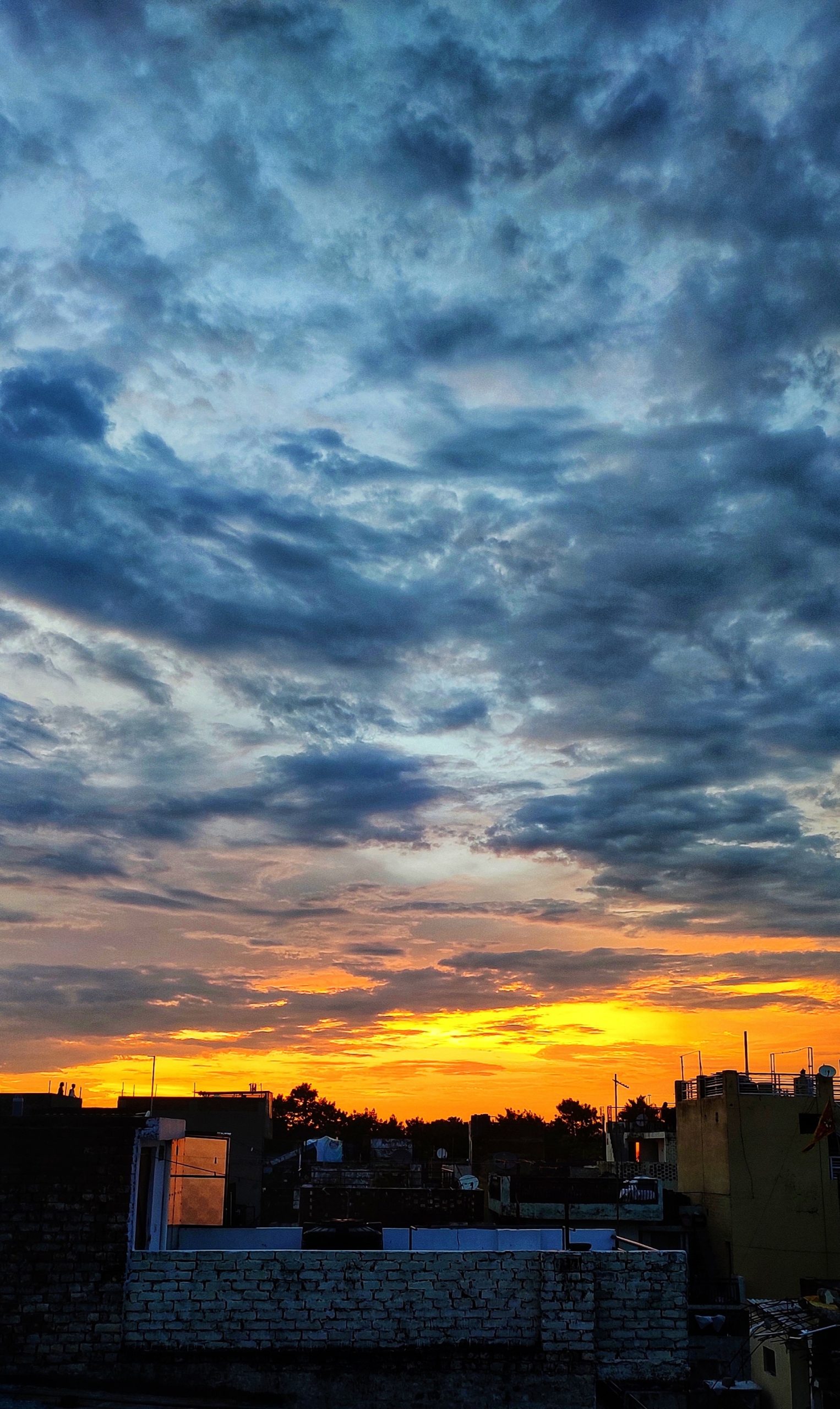 Sunset with clouds