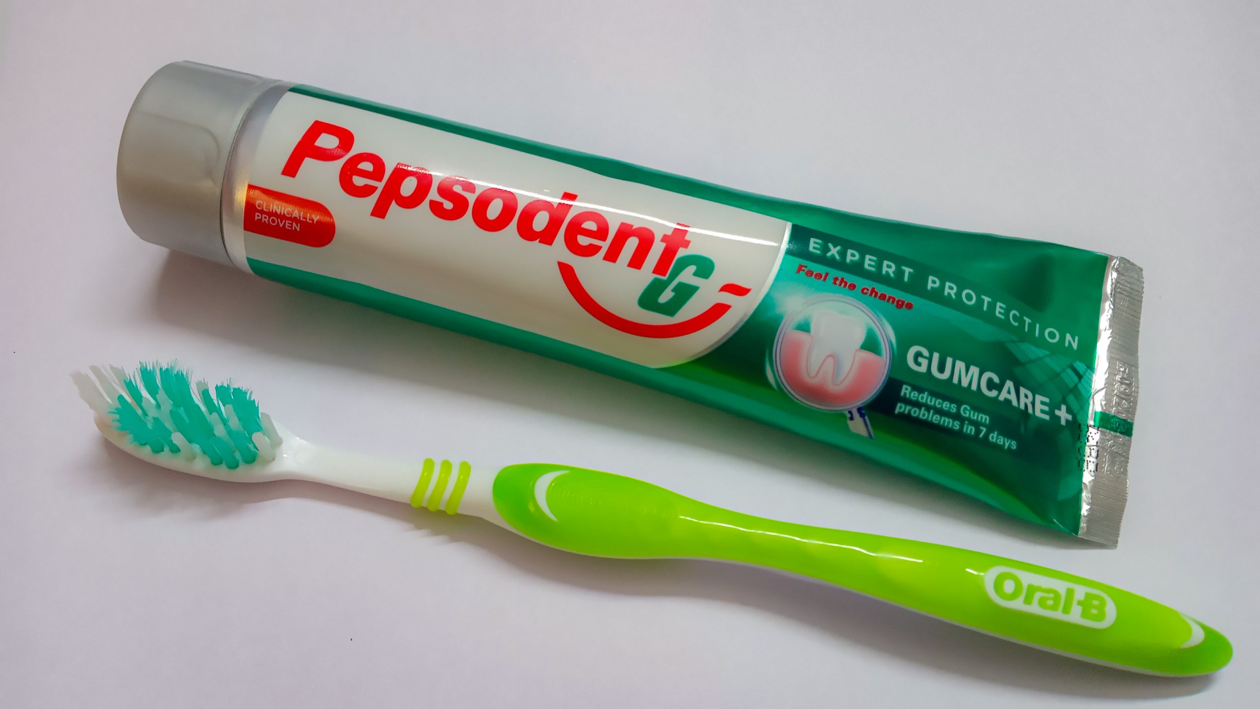 Toothpaste and brush for dental care