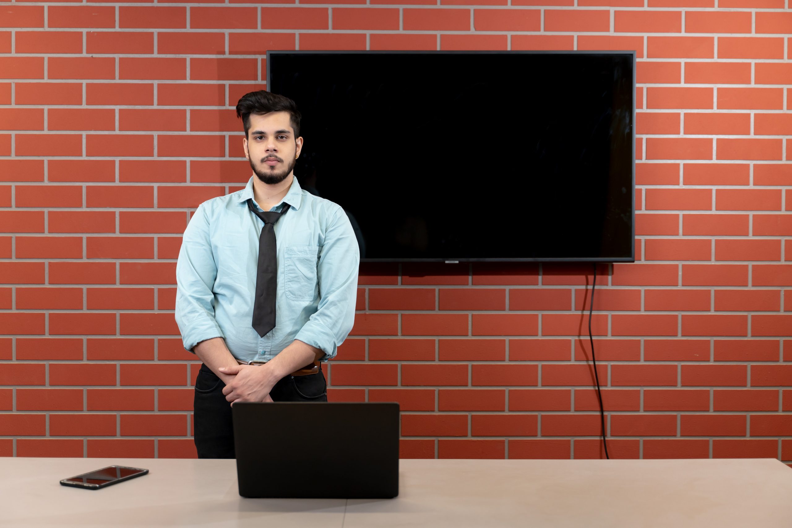 Young manager in office