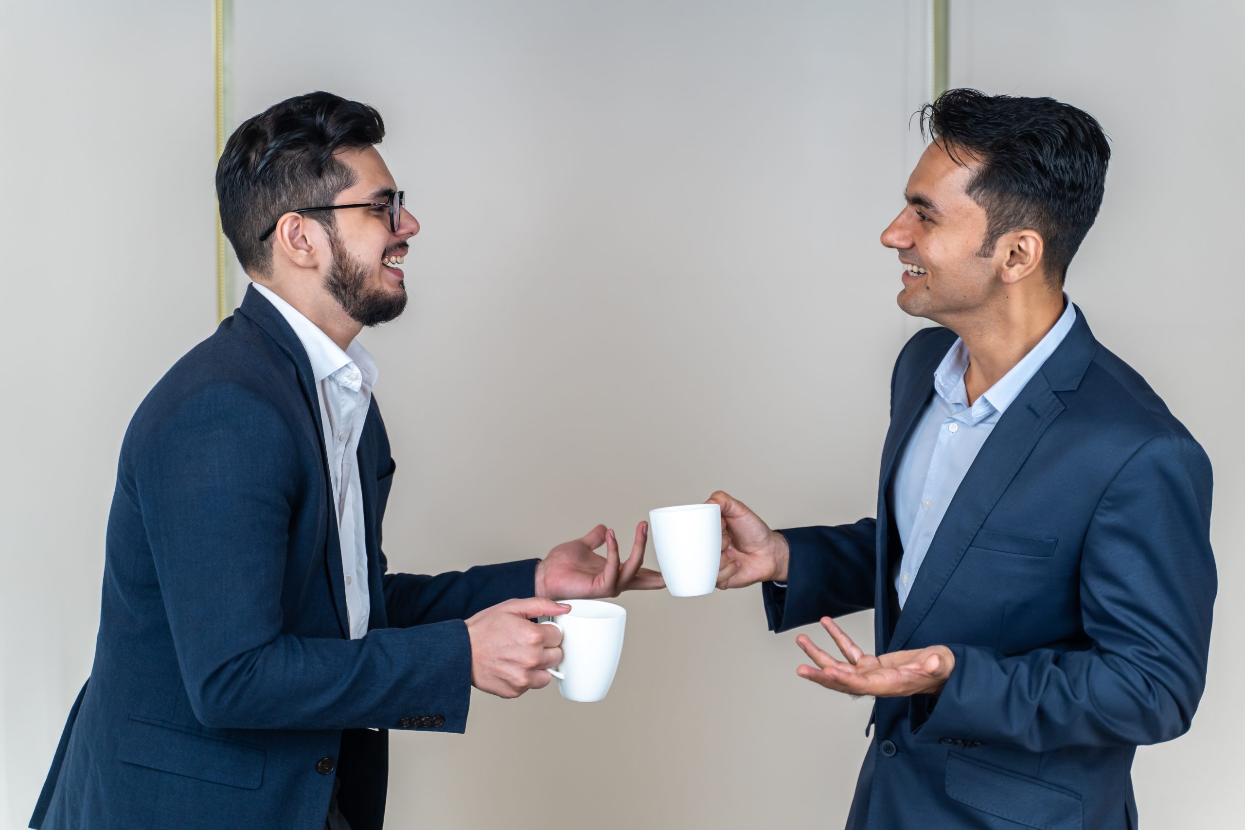 Young professionals smiling